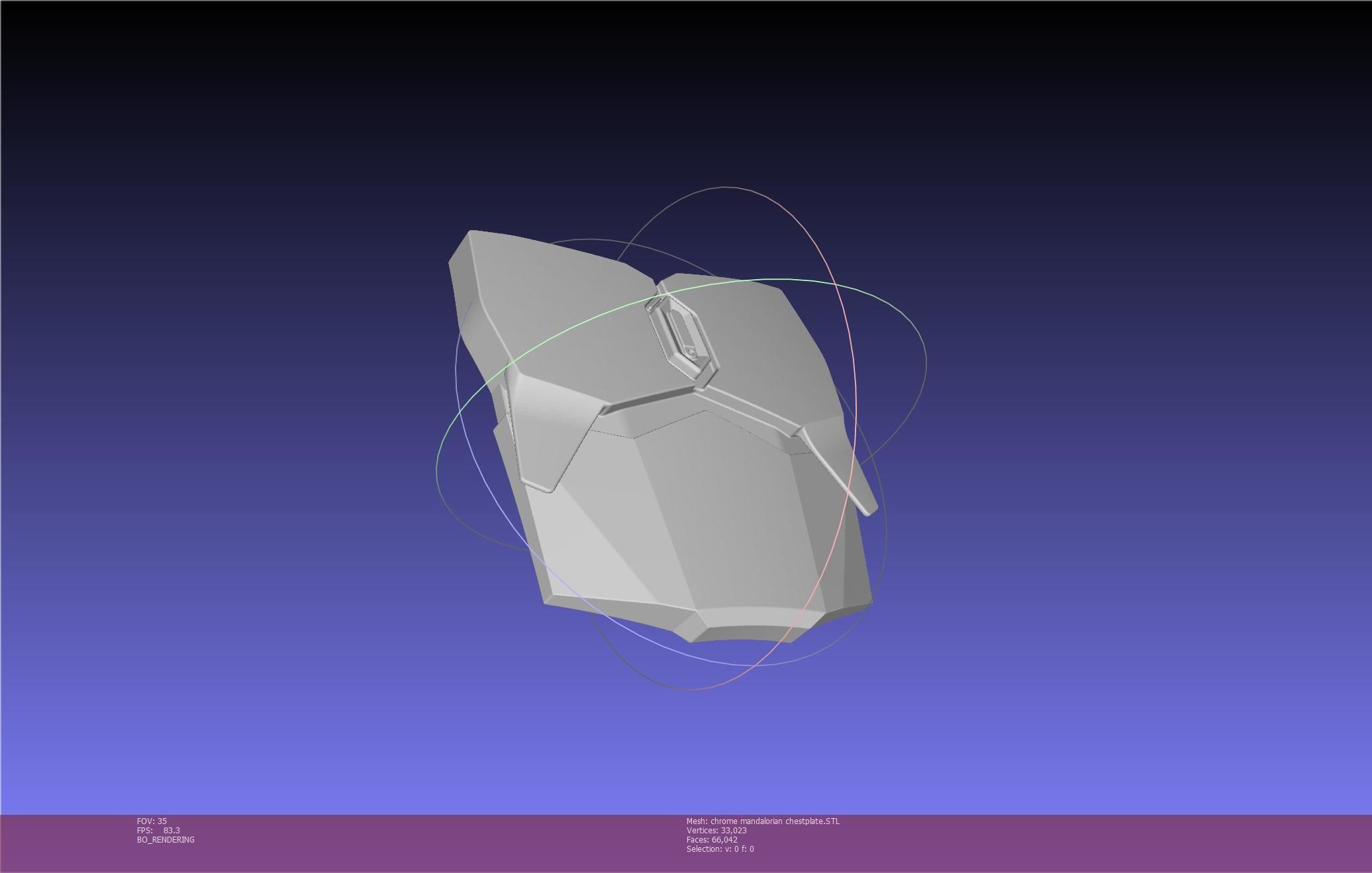 Star Wars Mandalorian Chrome Armor Chestplace Printable 3D print model_49