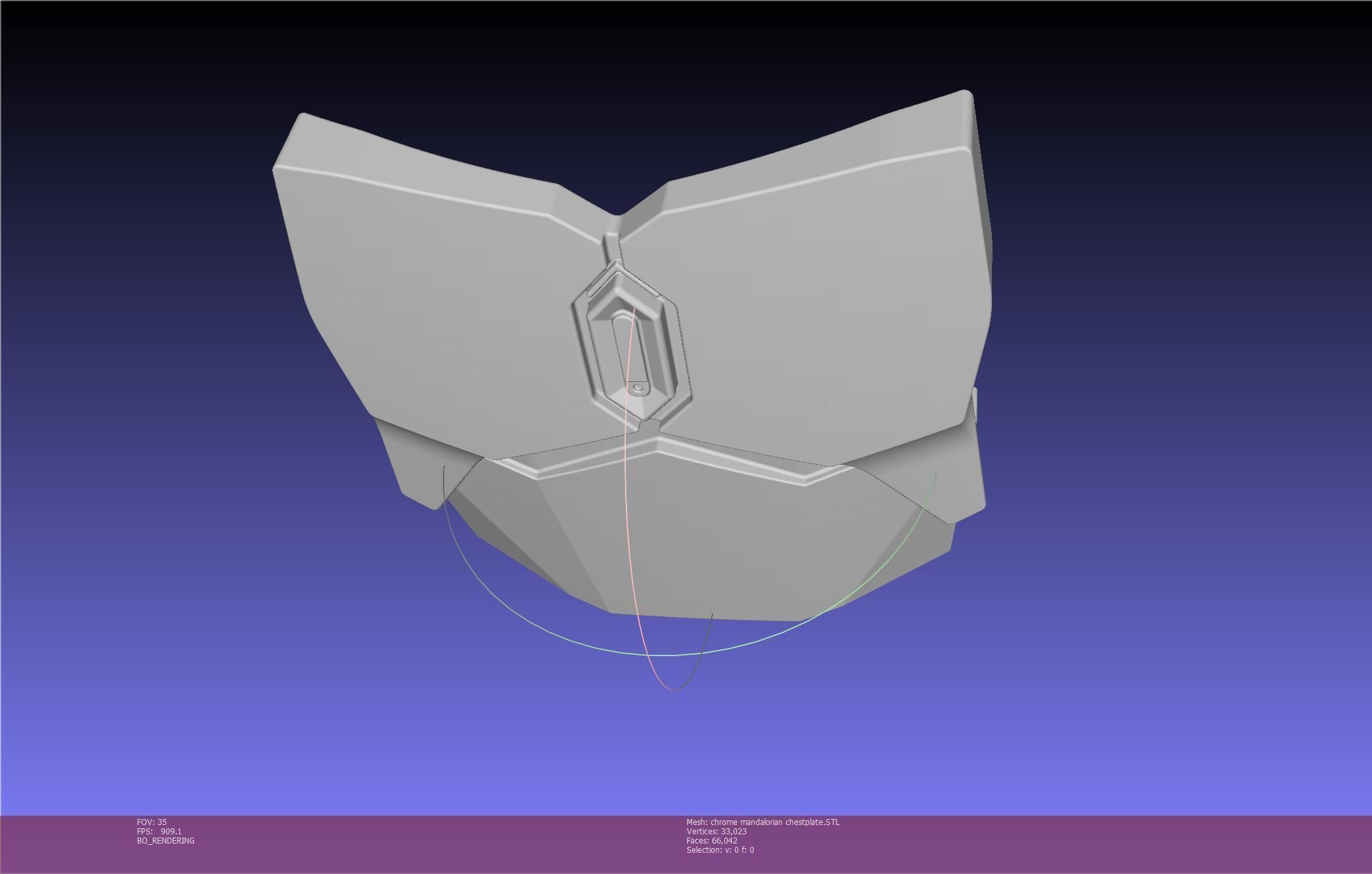 Star Wars Mandalorian Chrome Armor Chestplace Printable 3D print model_121