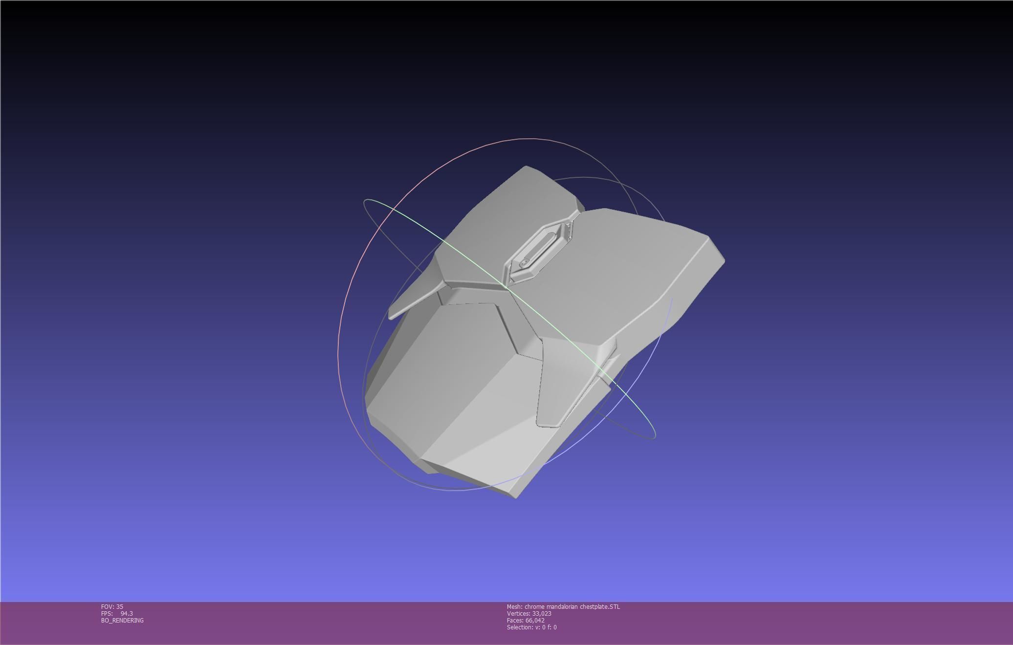 Star Wars Mandalorian Chrome Armor Chestplace Printable 3D print model_77