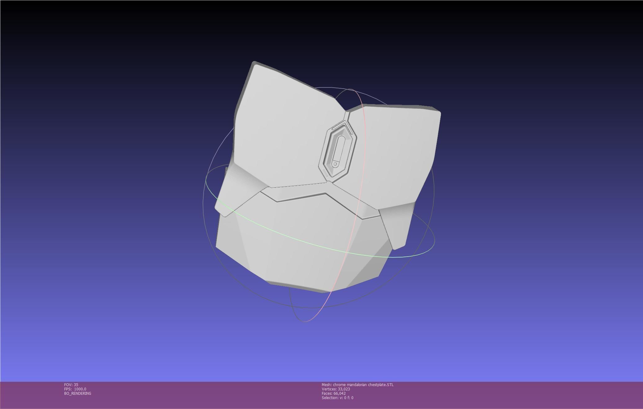 Star Wars Mandalorian Chrome Armor Chestplace Printable 3D print model_129