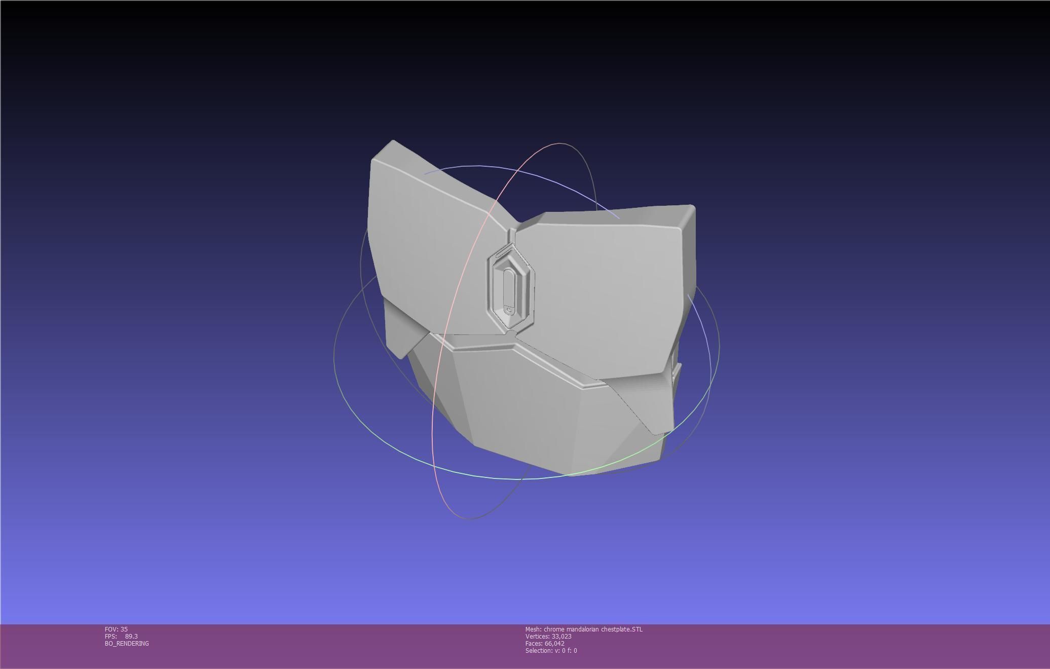 Star Wars Mandalorian Chrome Armor Chestplace Printable 3D print model_33