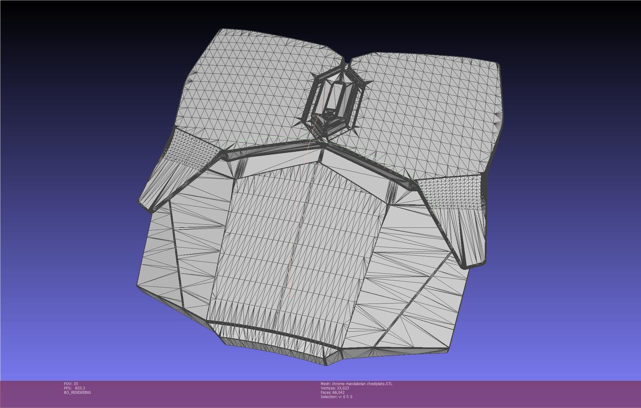 Star Wars Mandalorian Chrome Armor Chestplace Printable 3D print model_117
