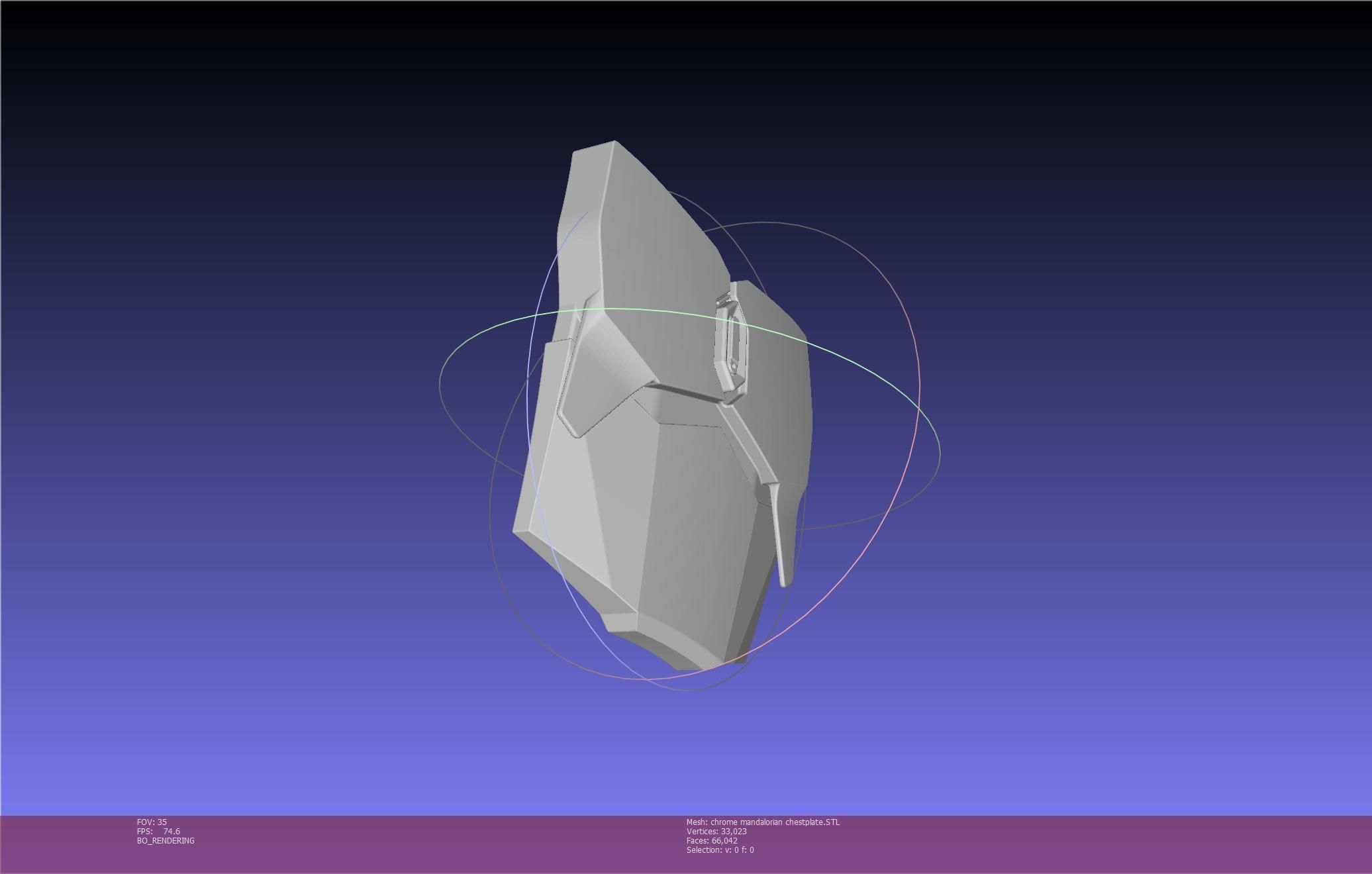 Star Wars Mandalorian Chrome Armor Chestplace Printable 3D print model_47
