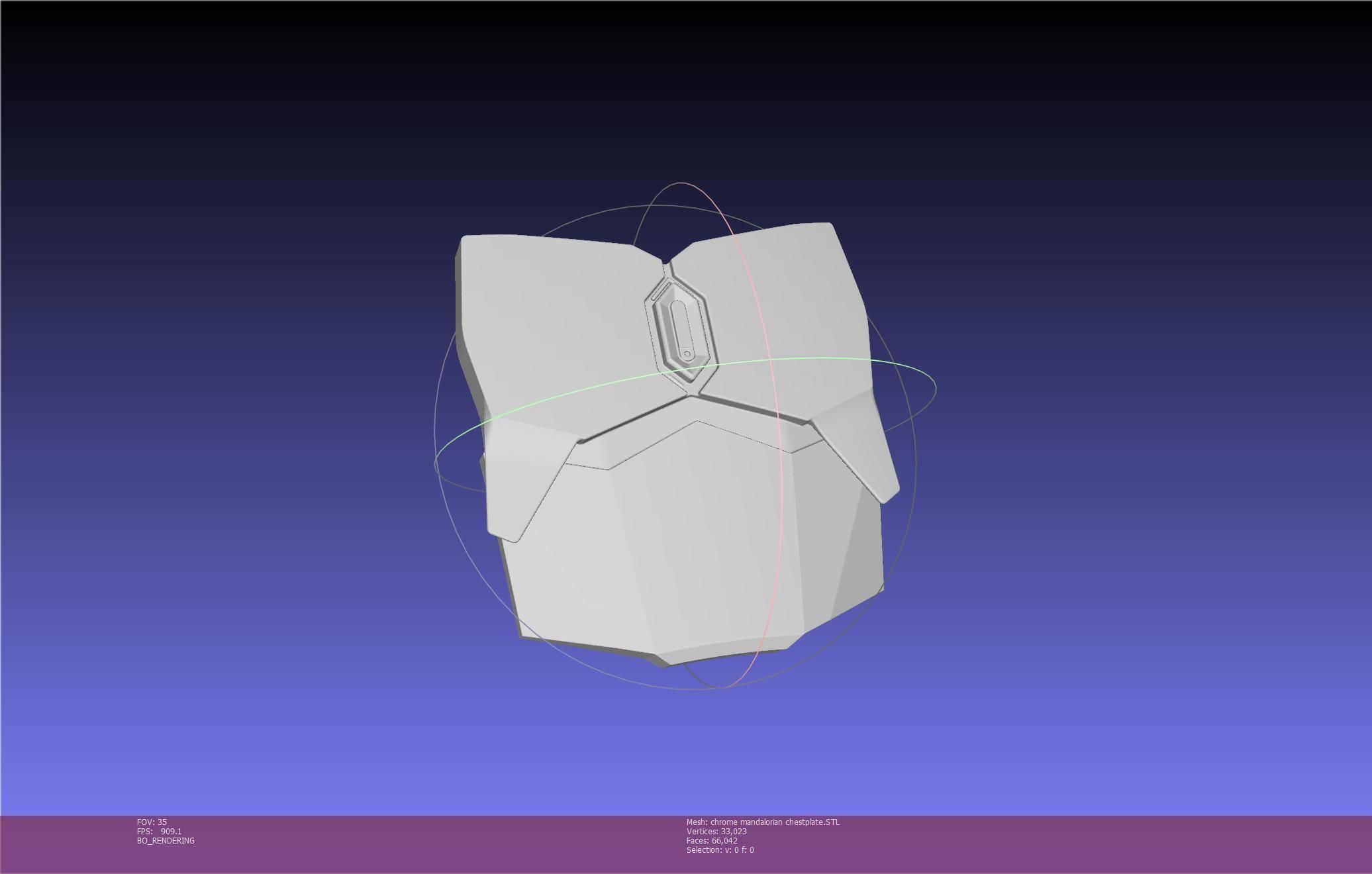 Star Wars Mandalorian Chrome Armor Chestplace Printable 3D print model_107