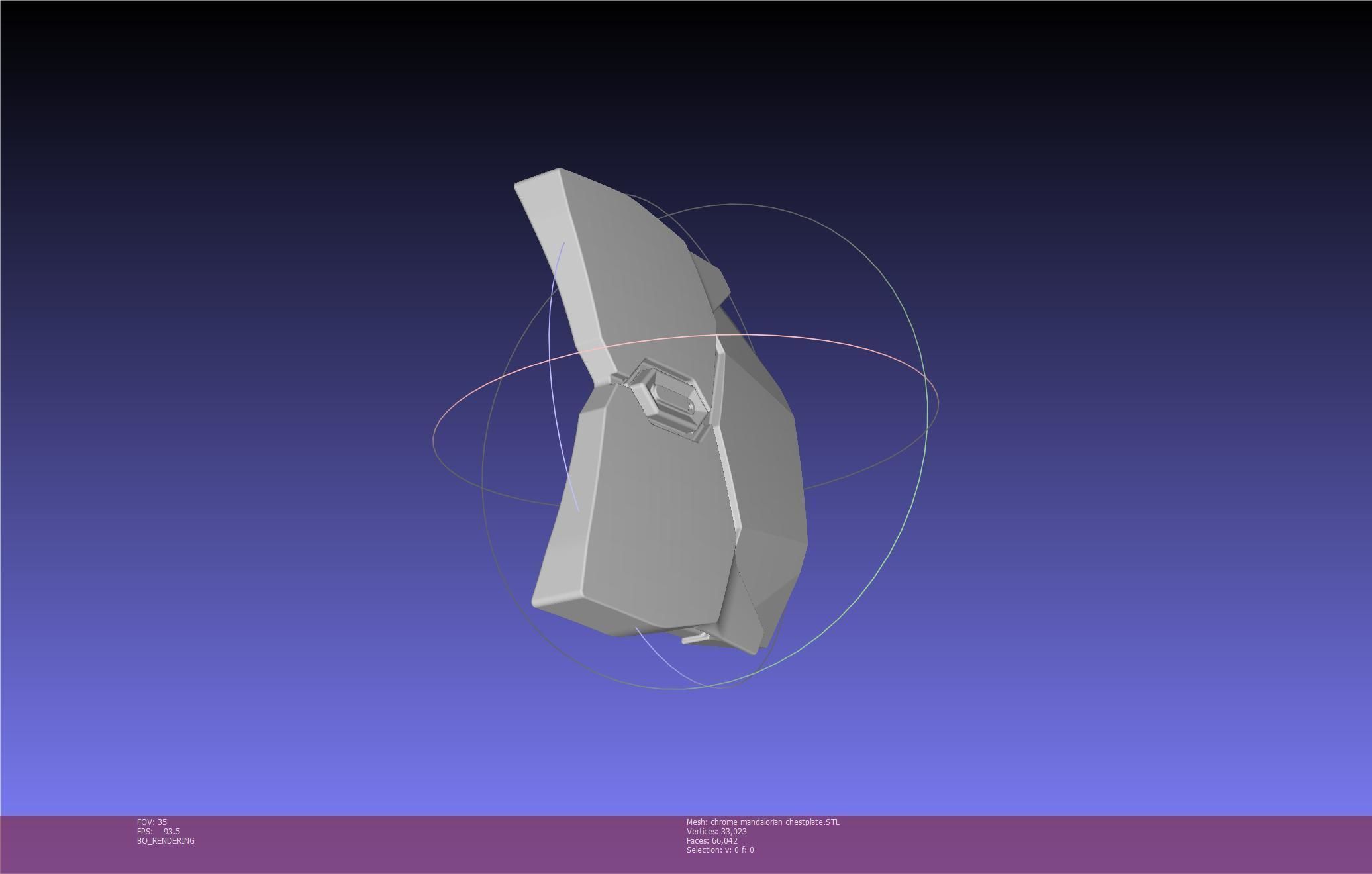 Star Wars Mandalorian Chrome Armor Chestplace Printable 3D print model_57
