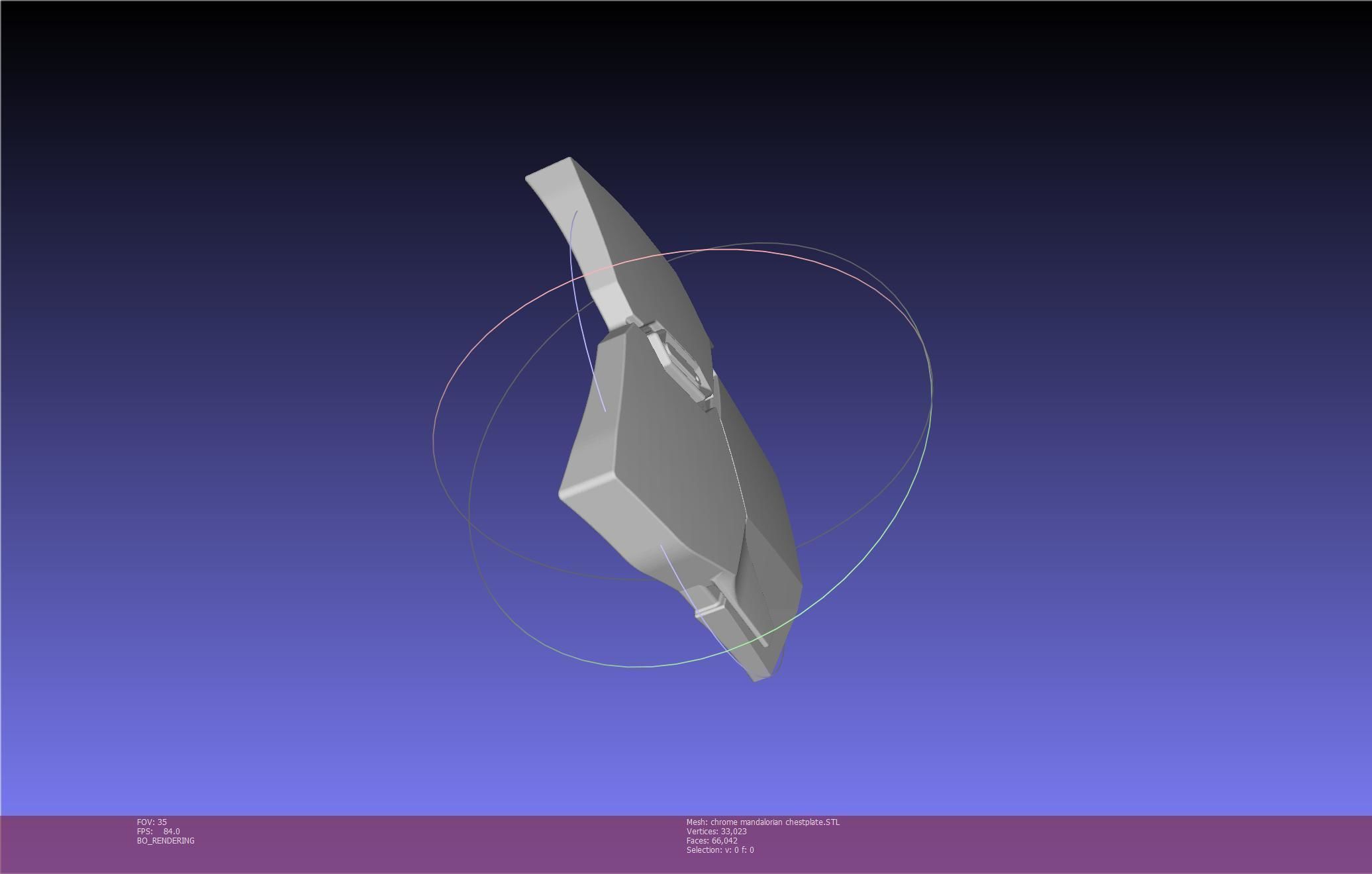 Star Wars Mandalorian Chrome Armor Chestplace Printable 3D print model_56