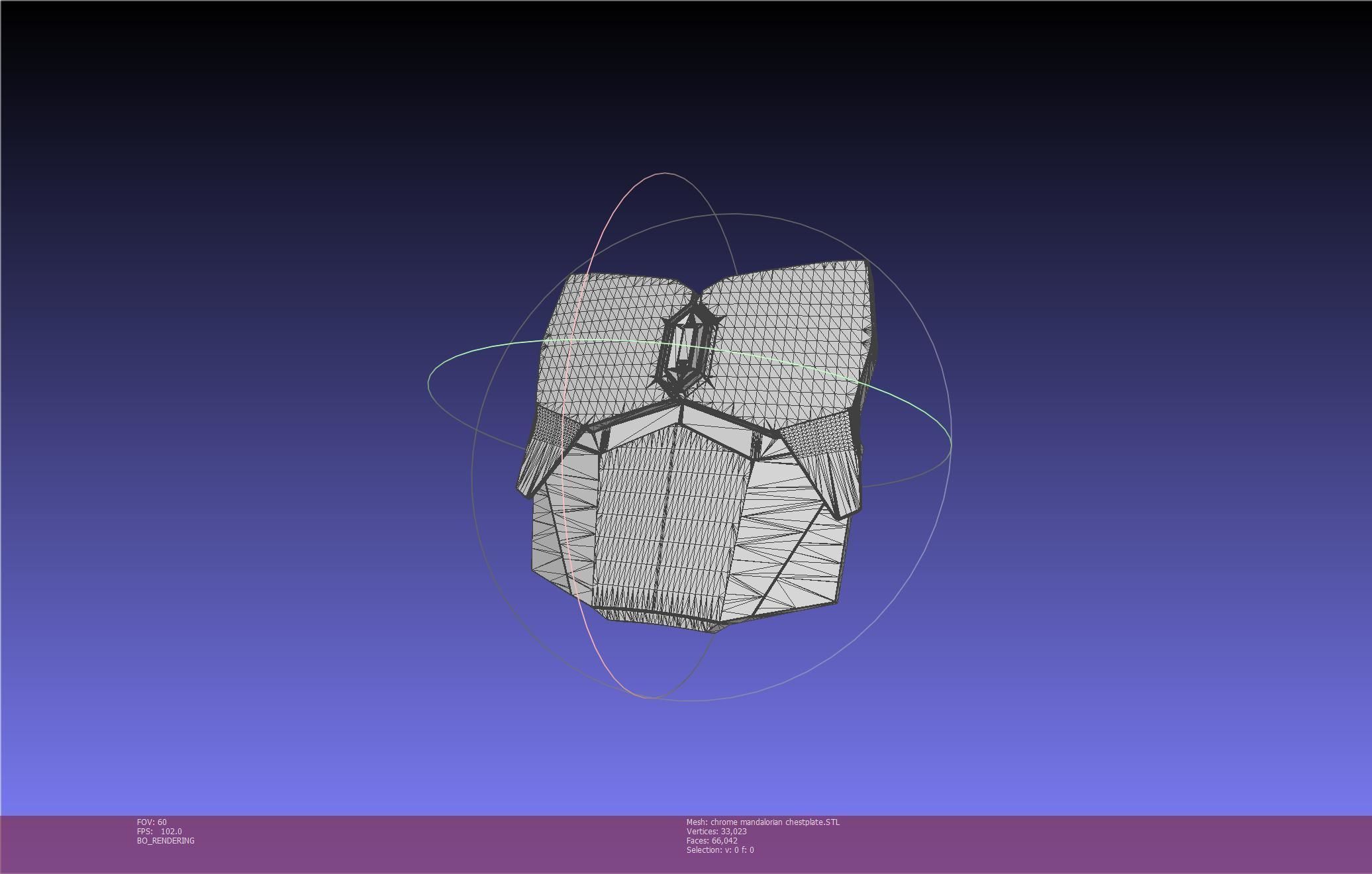 Star Wars Mandalorian Chrome Armor Chestplace Printable 3D print model_8