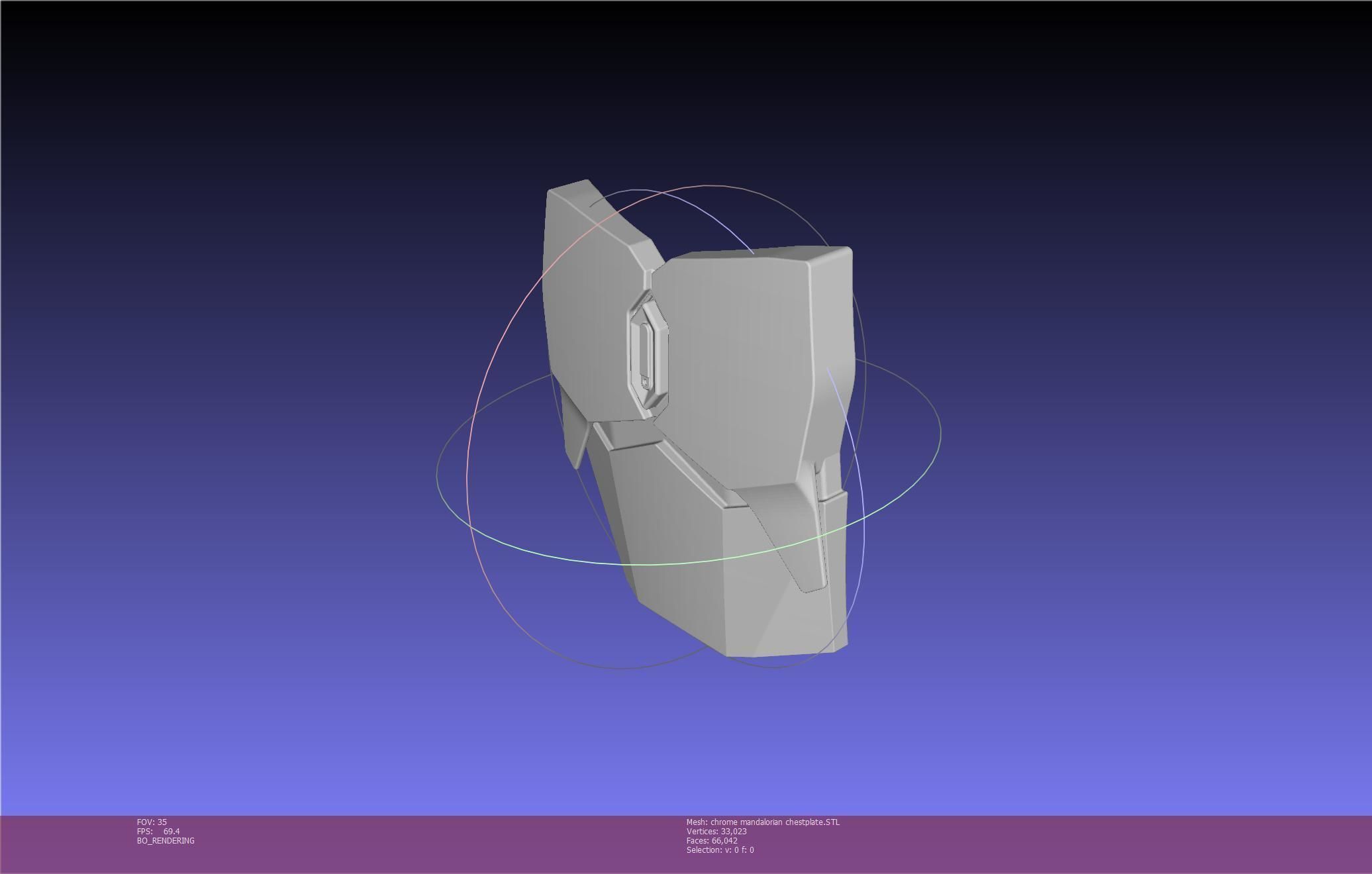 Star Wars Mandalorian Chrome Armor Chestplace Printable 3D print model_37