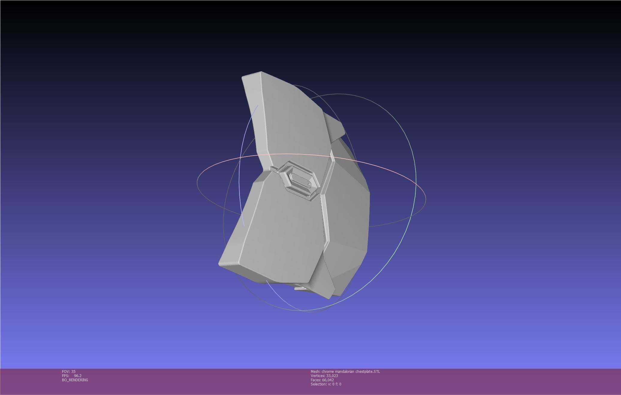 Star Wars Mandalorian Chrome Armor Chestplace Printable 3D print model_80