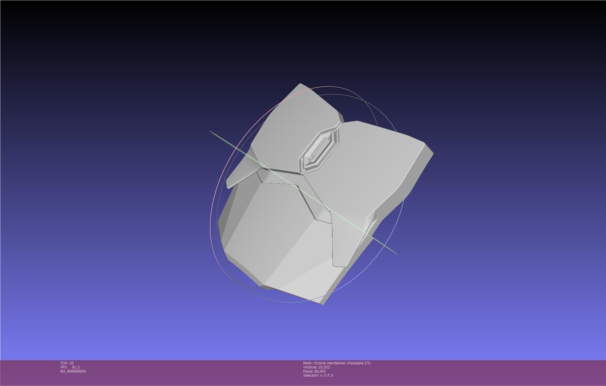 Star Wars Mandalorian Chrome Armor Chestplace Printable 3D print model_50
