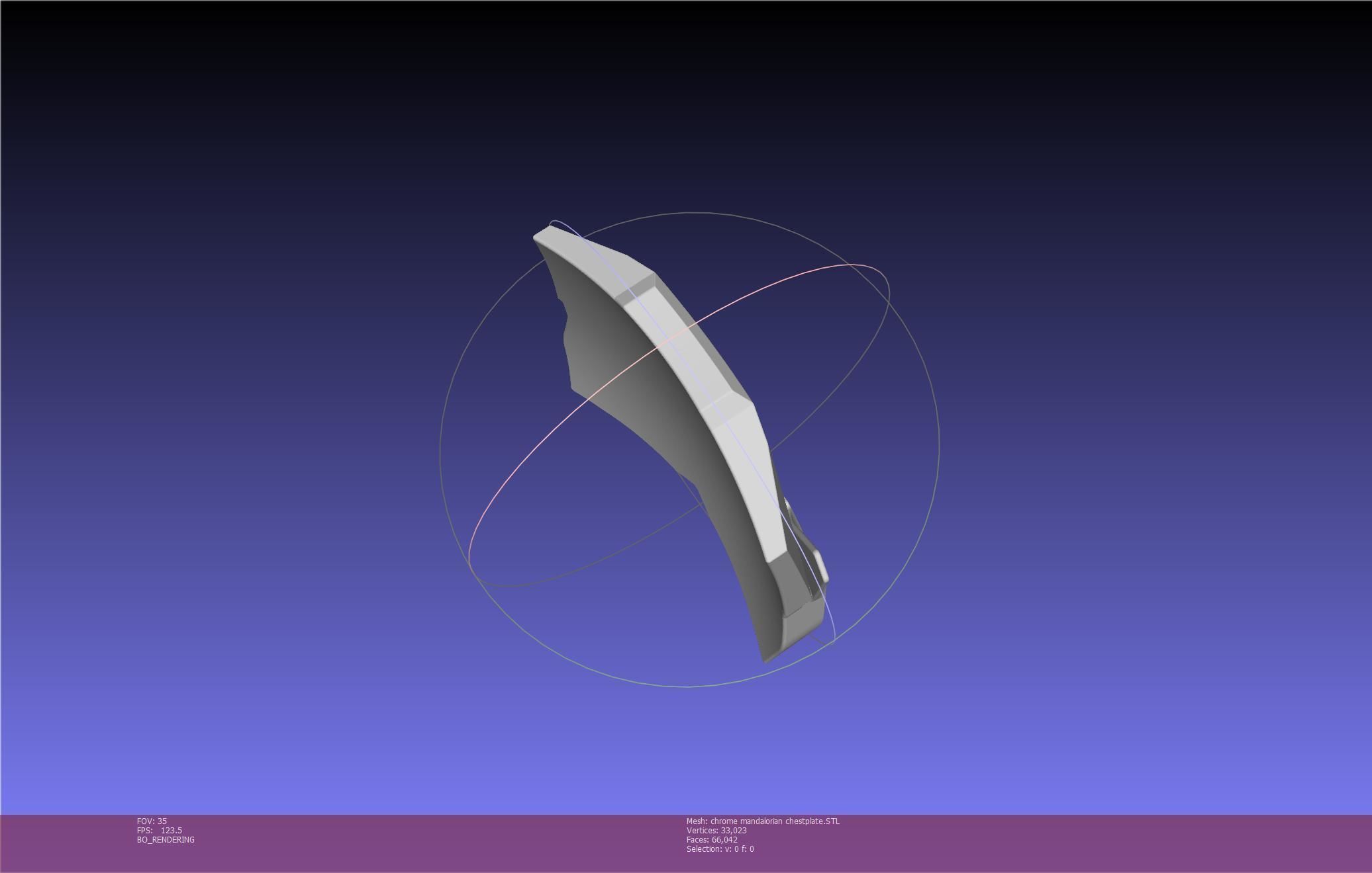 Star Wars Mandalorian Chrome Armor Chestplace Printable 3D print model_91