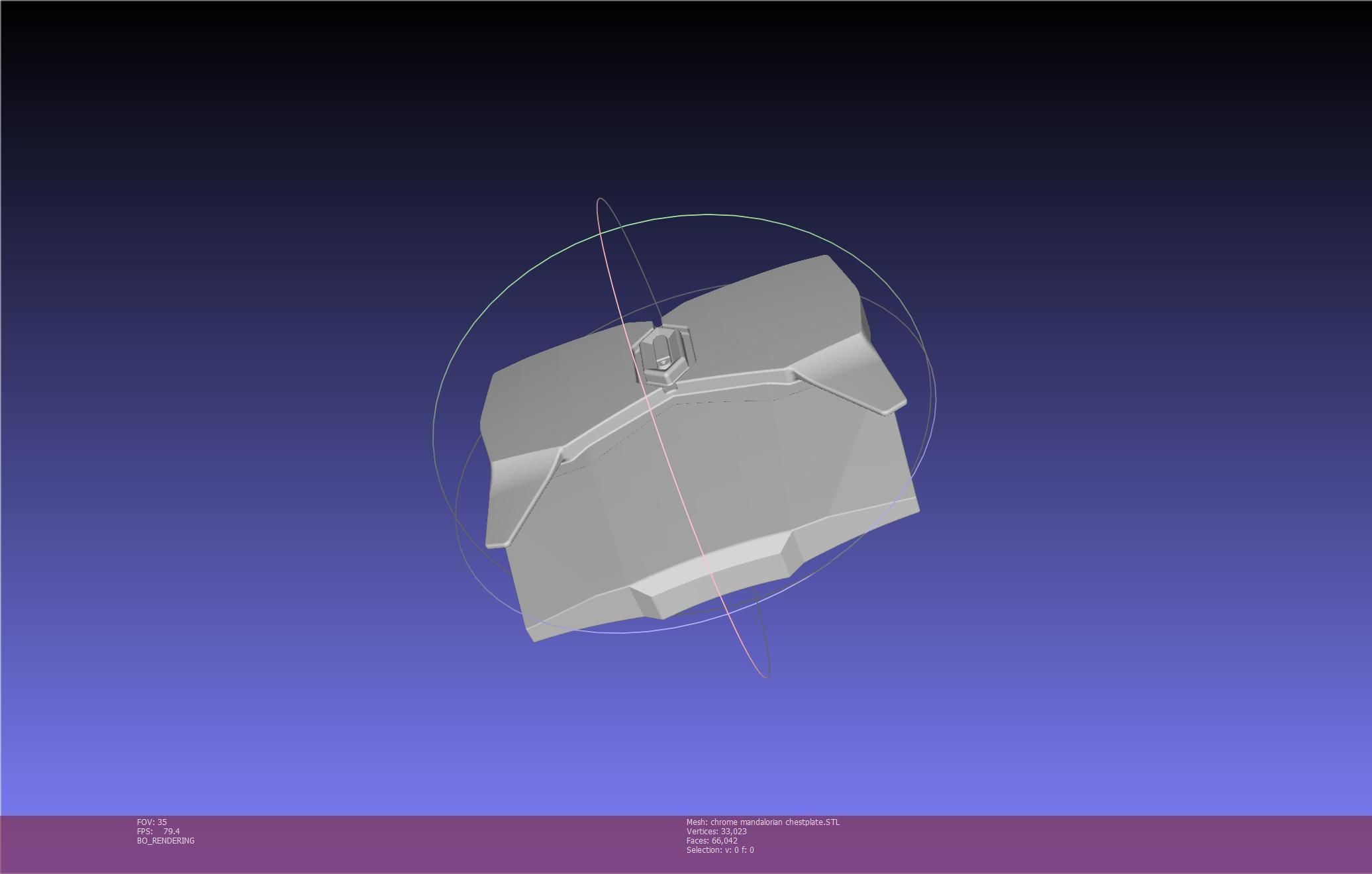 Star Wars Mandalorian Chrome Armor Chestplace Printable 3D print model_84