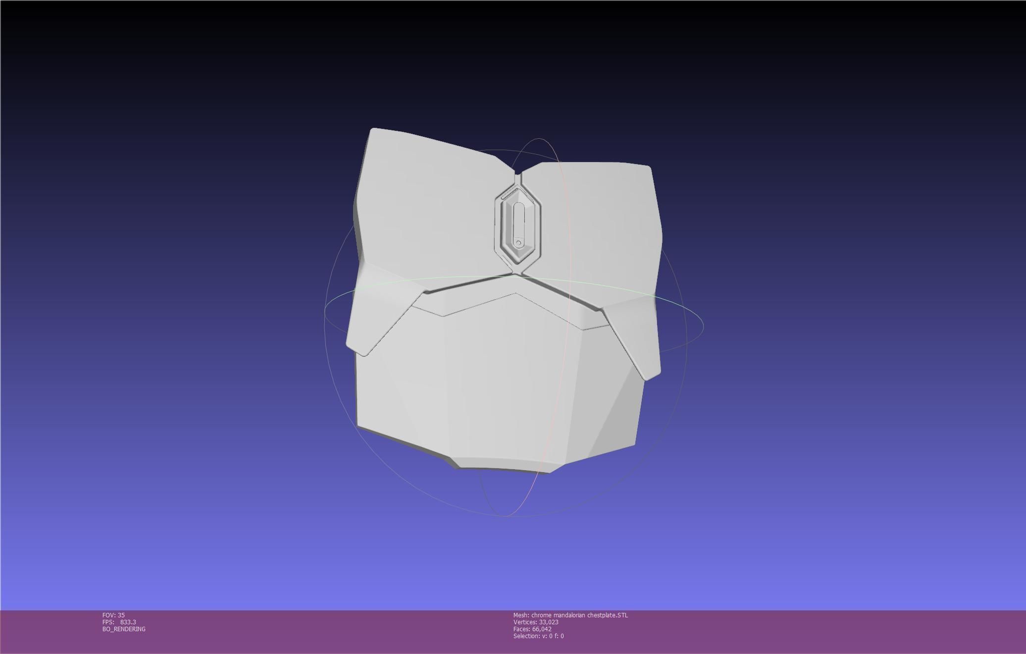 Star Wars Mandalorian Chrome Armor Chestplace Printable 3D print model_131