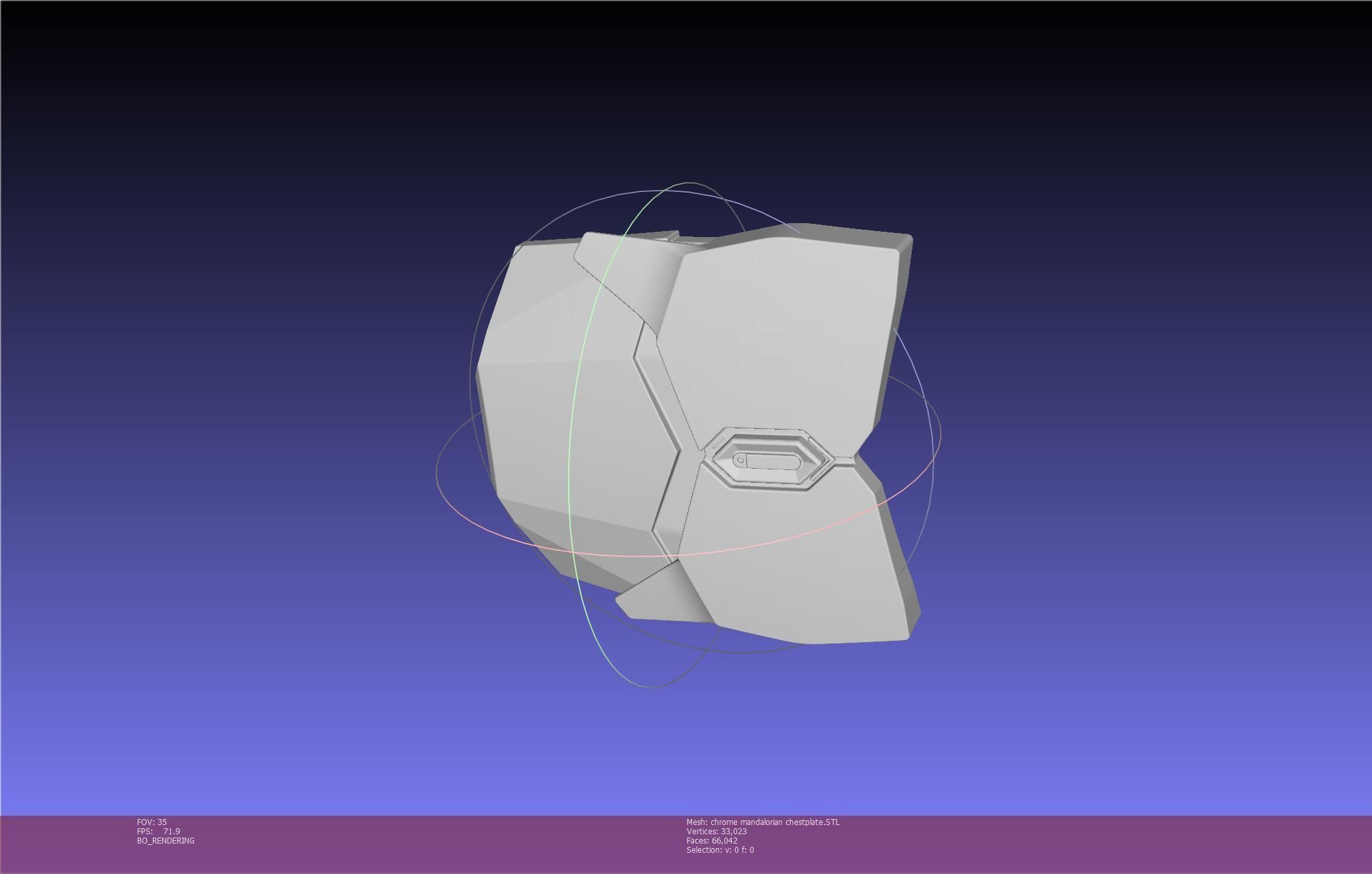 Star Wars Mandalorian Chrome Armor Chestplace Printable 3D print model_93