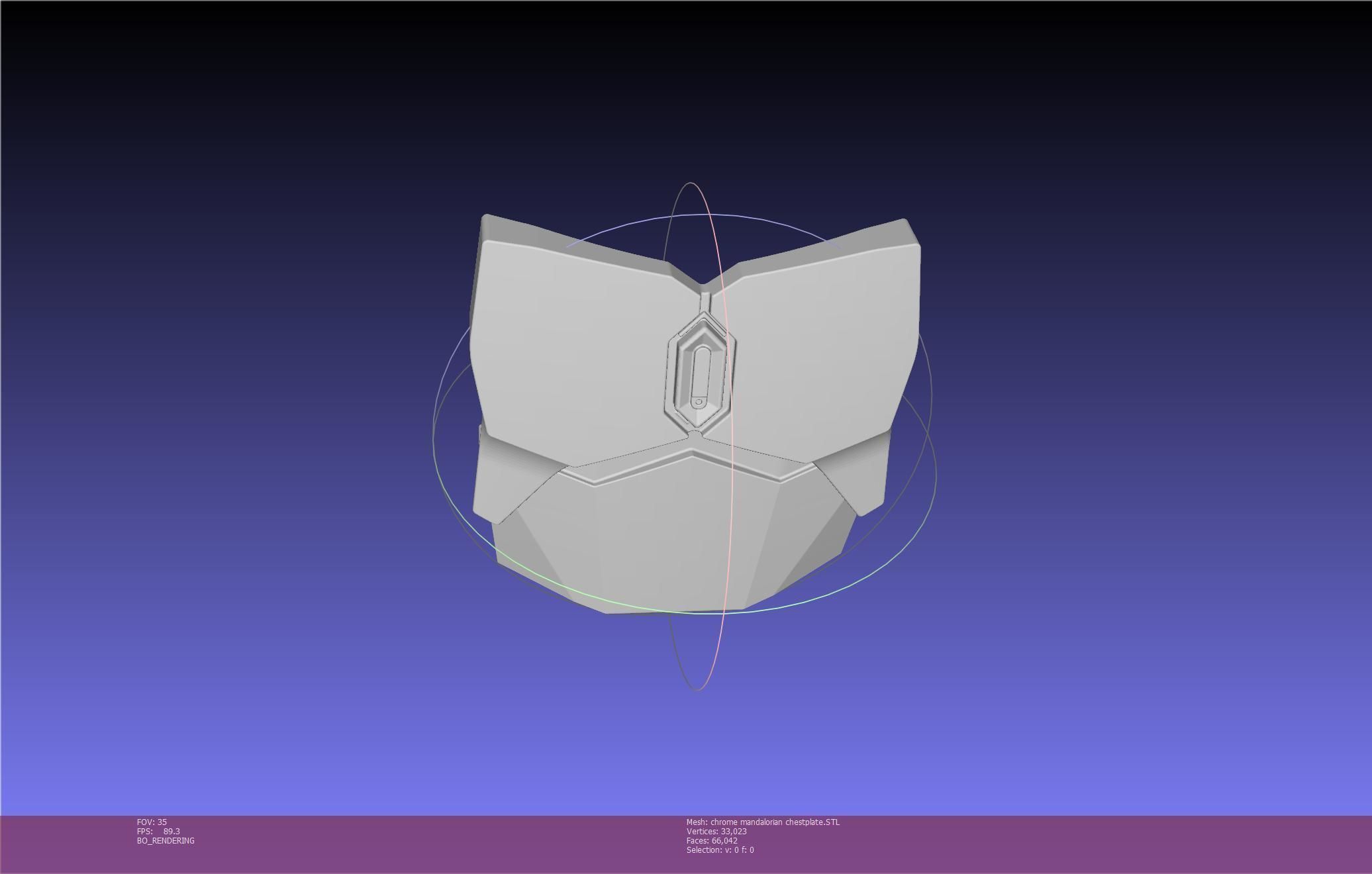 Star Wars Mandalorian Chrome Armor Chestplace Printable 3D print model_99
