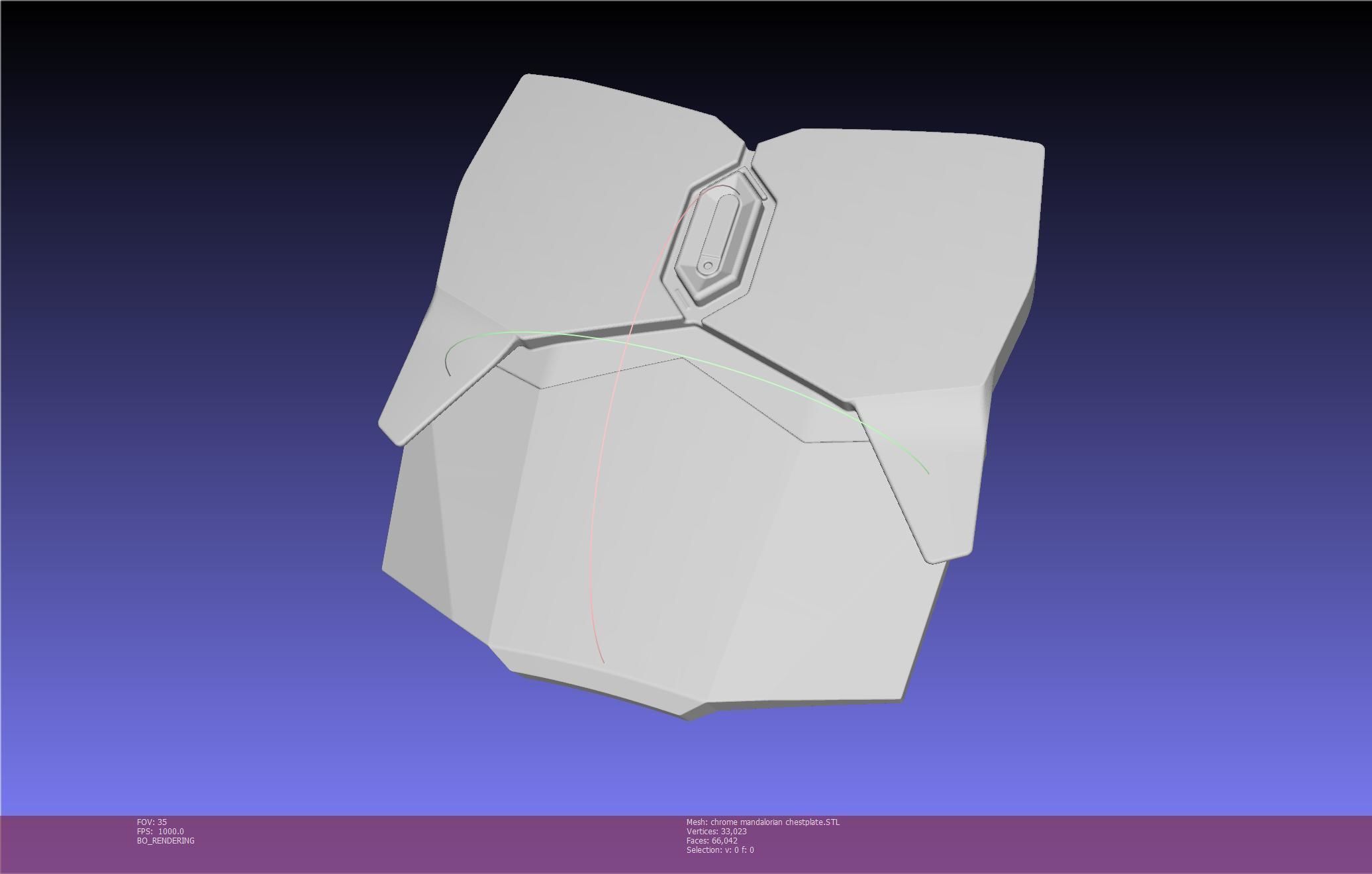 Star Wars Mandalorian Chrome Armor Chestplace Printable 3D print model_114