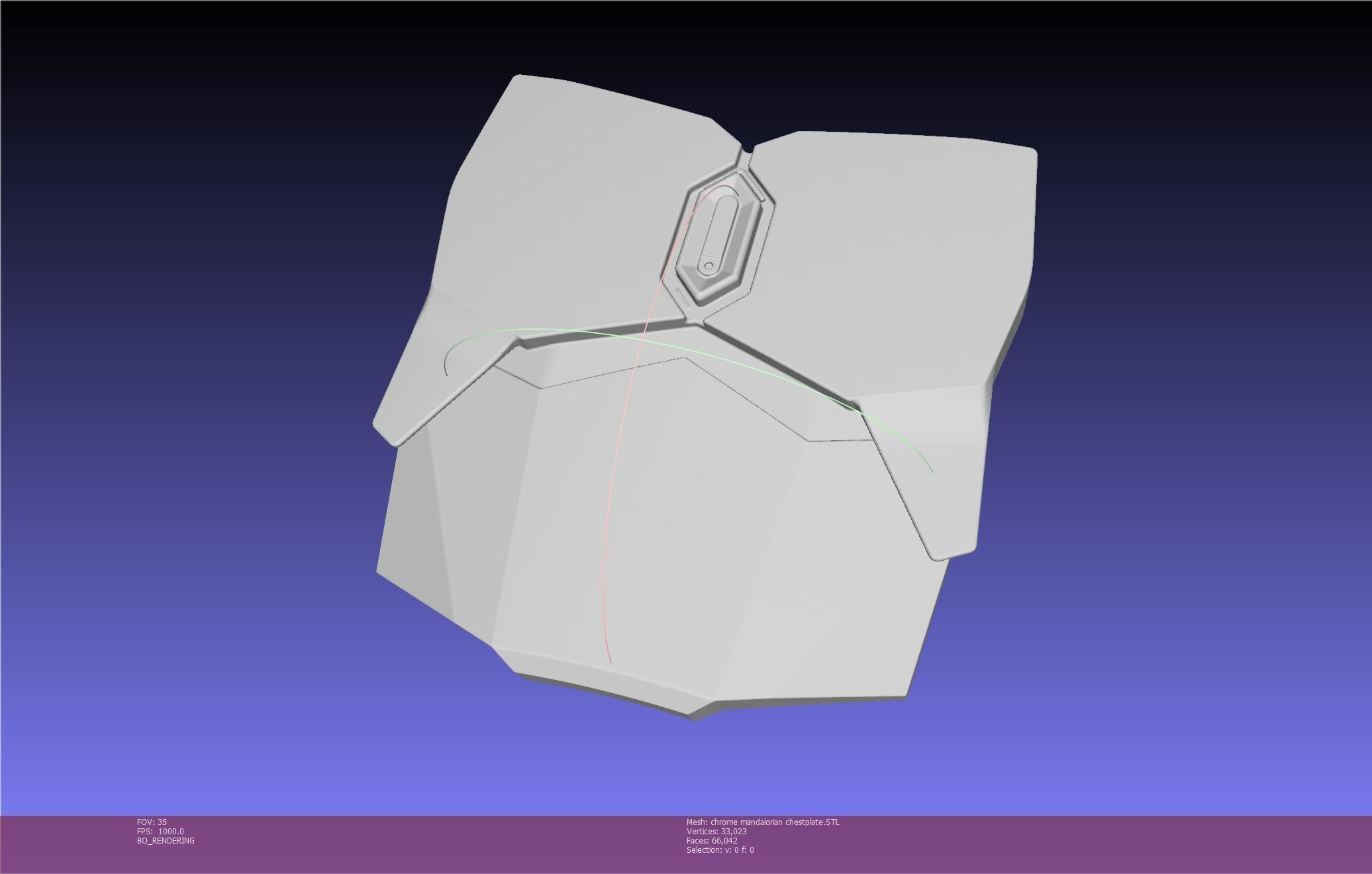 Star Wars Mandalorian Chrome Armor Chestplace Printable 3D print model_115