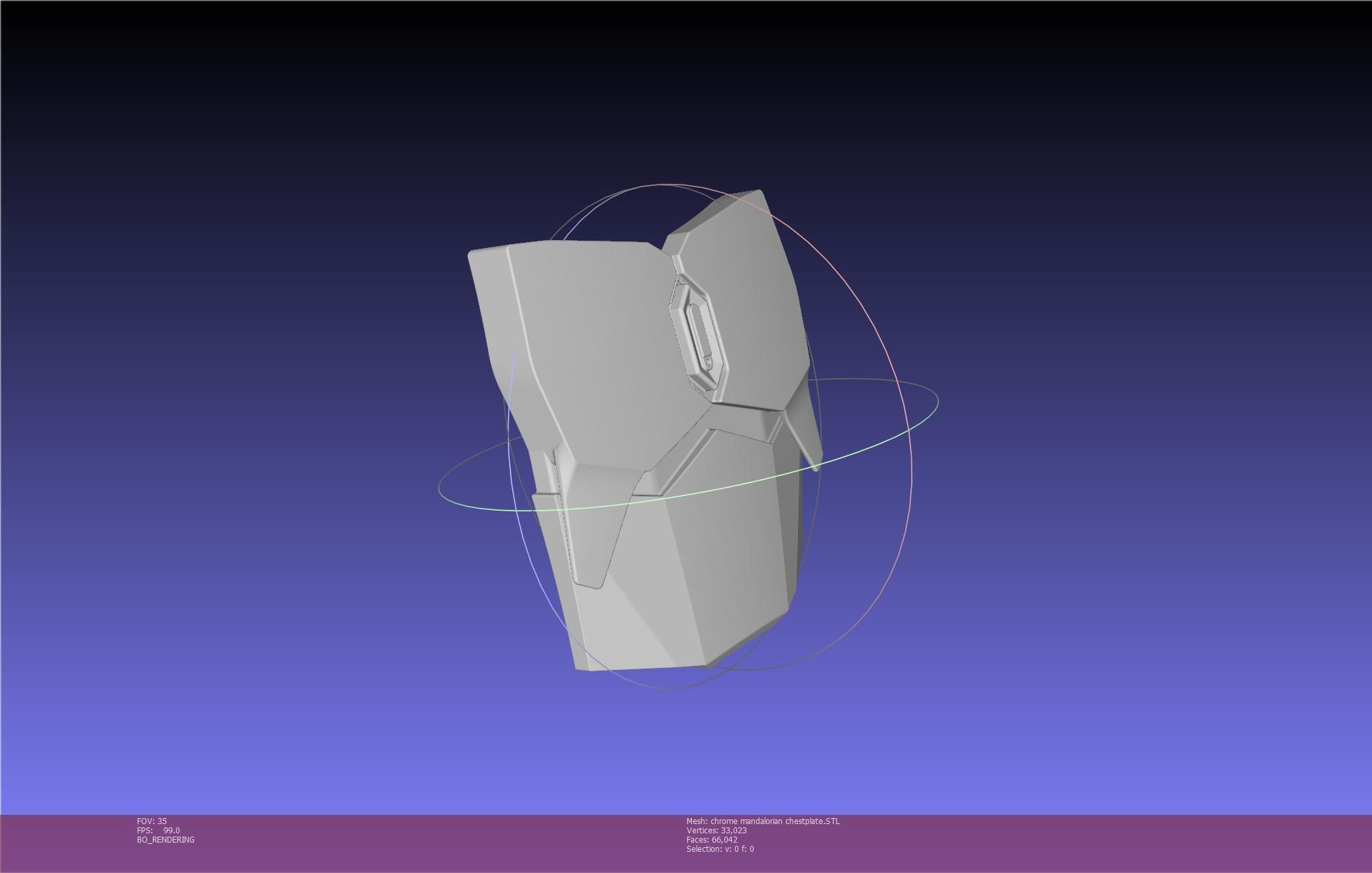 Star Wars Mandalorian Chrome Armor Chestplace Printable 3D print model_55