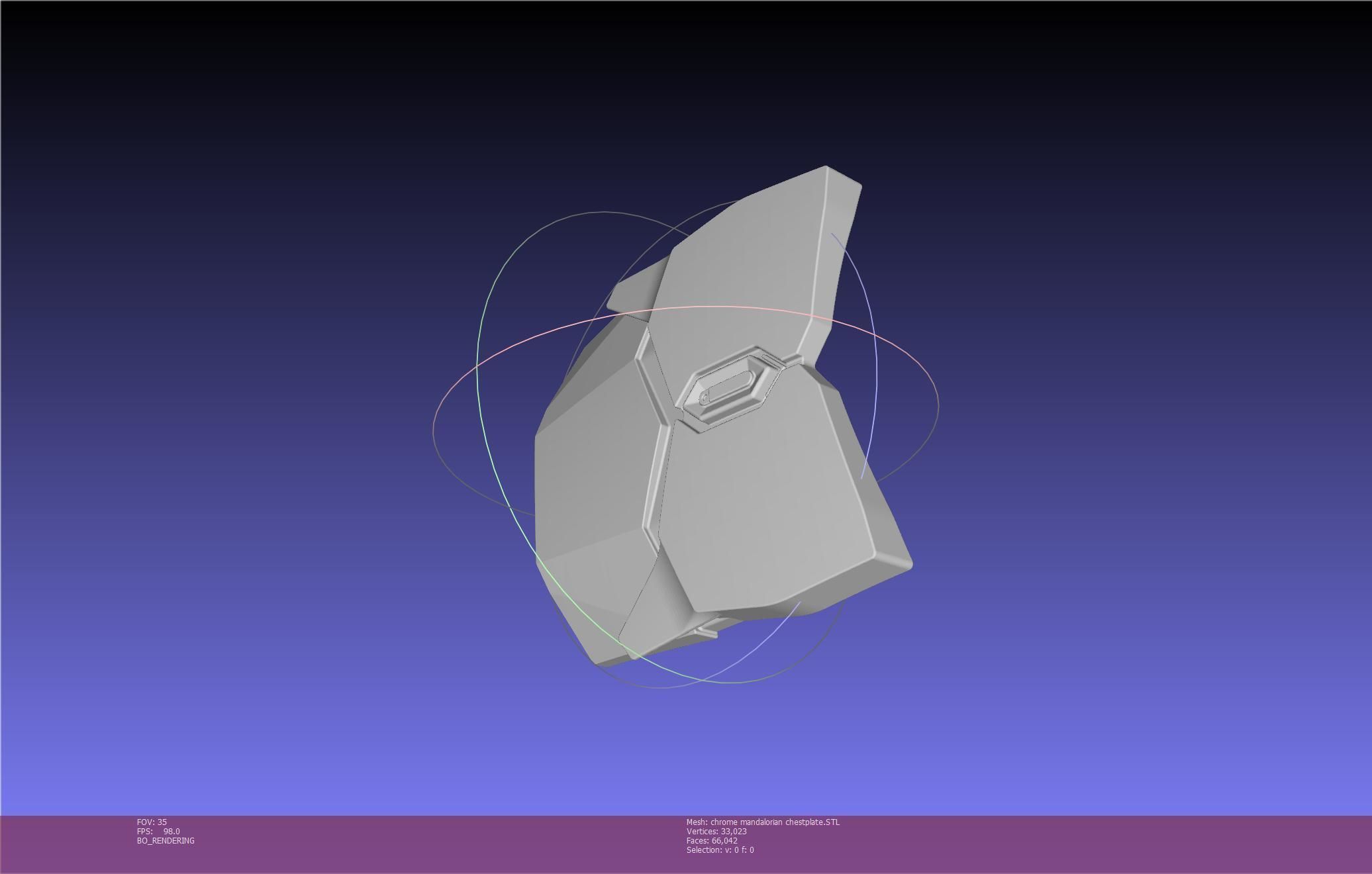 Star Wars Mandalorian Chrome Armor Chestplace Printable 3D print model_88