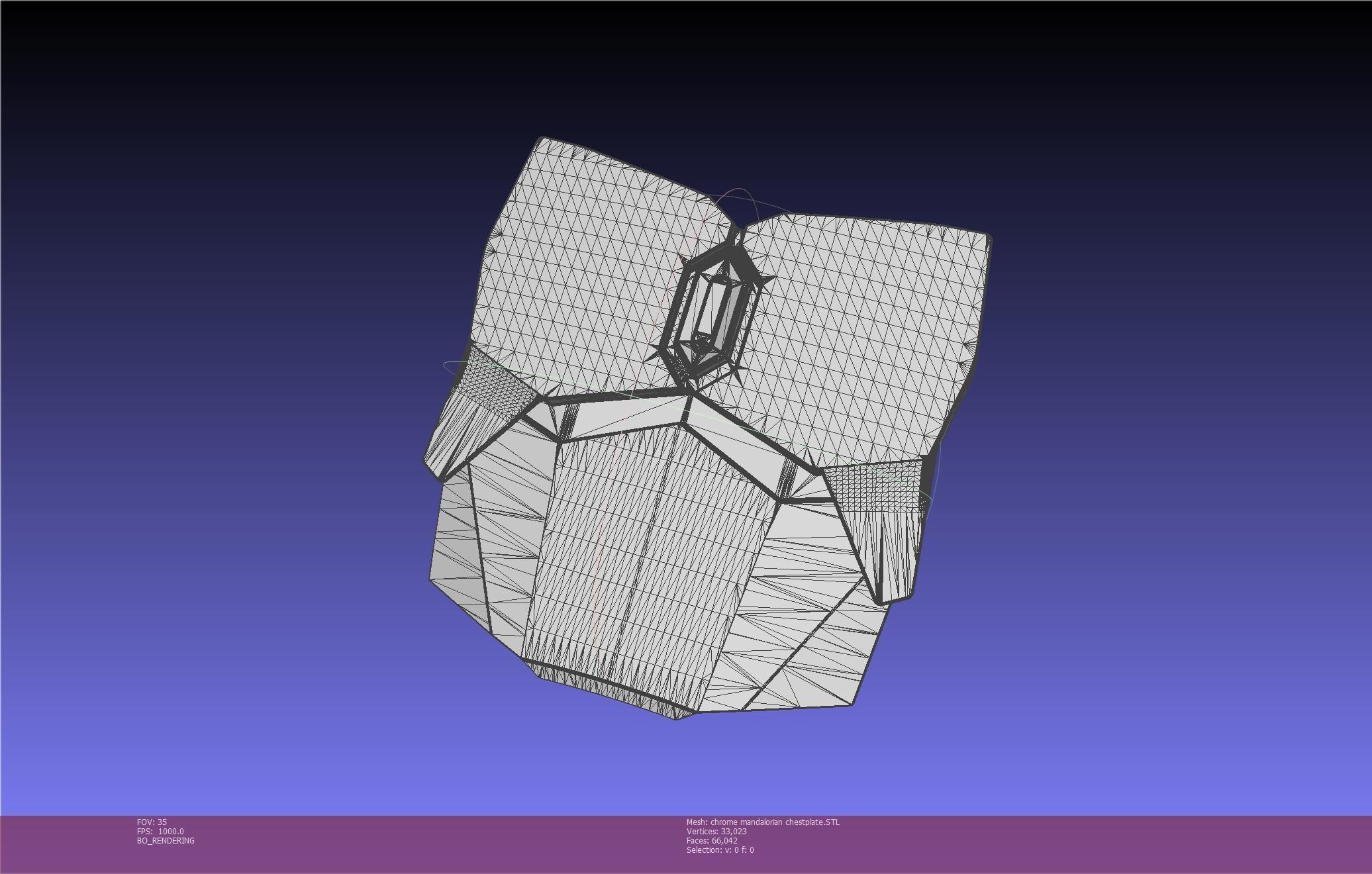 Star Wars Mandalorian Chrome Armor Chestplace Printable 3D print model_113