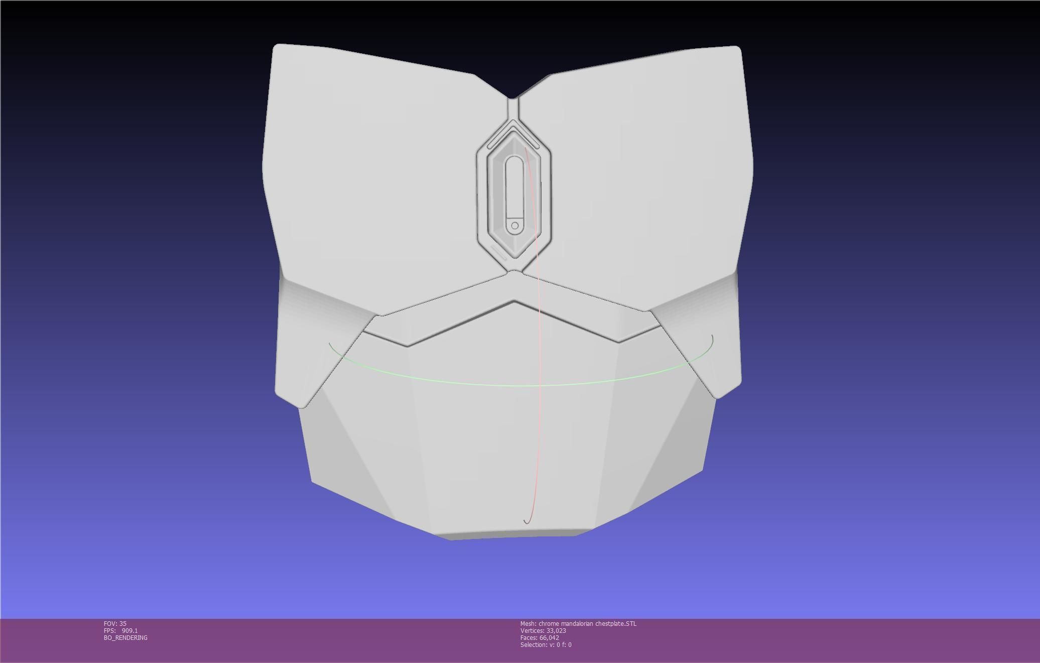 Star Wars Mandalorian Chrome Armor Chestplace Printable 3D print model_120