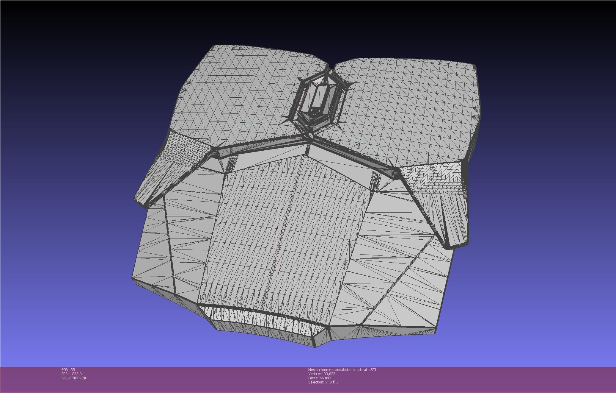 Star Wars Mandalorian Chrome Armor Chestplace Printable 3D print model_118