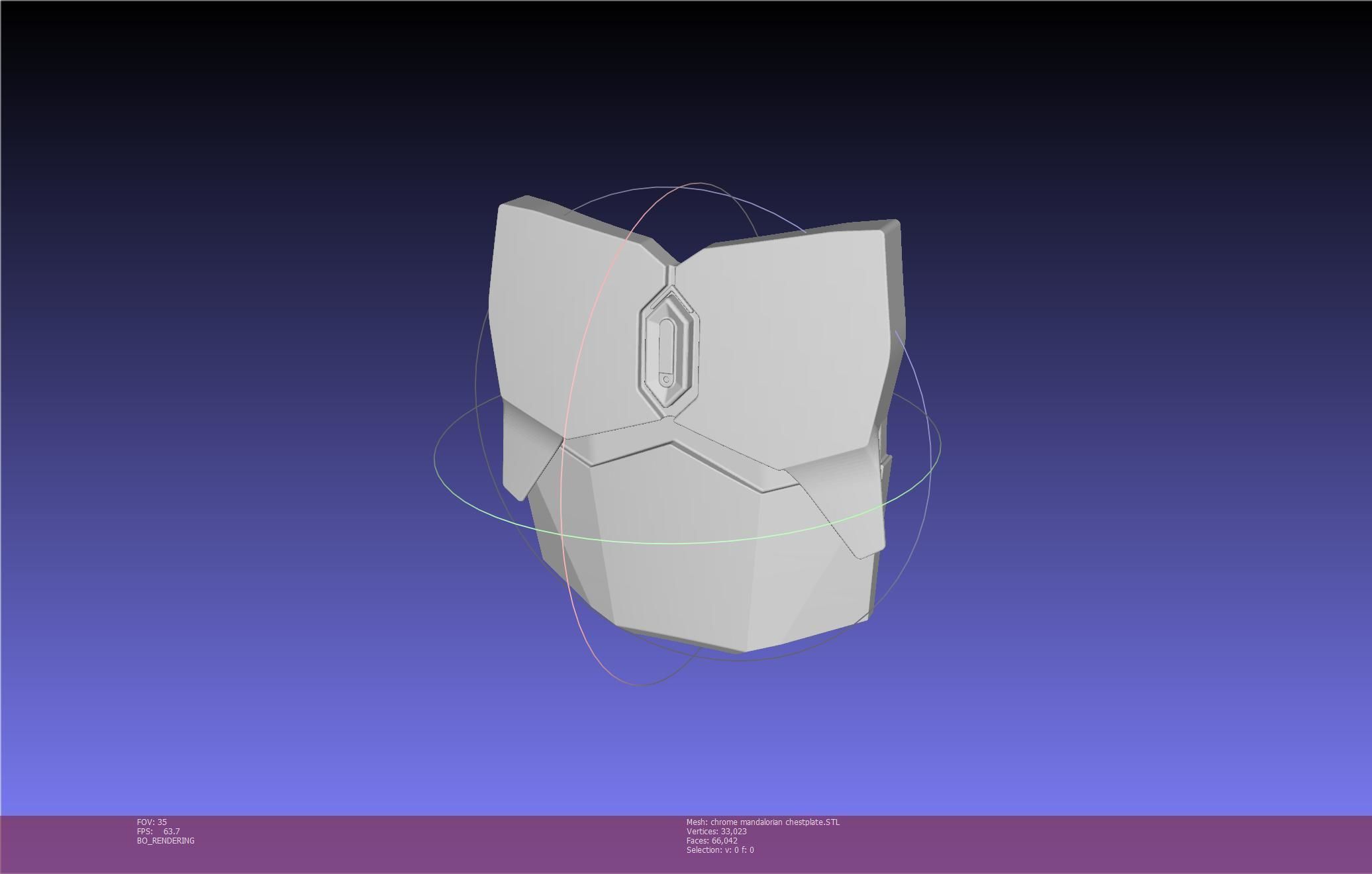 Star Wars Mandalorian Chrome Armor Chestplace Printable 3D print model_36