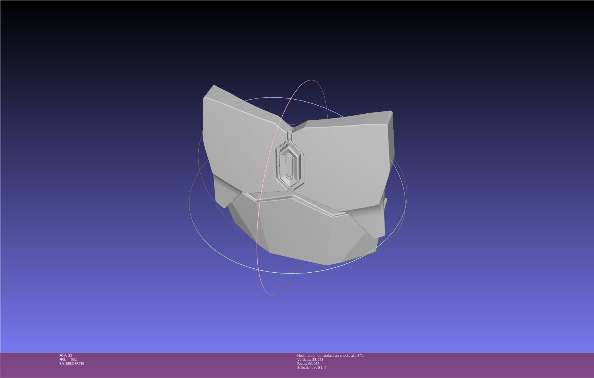 Star Wars Mandalorian Chrome Armor Chestplace Printable 3D print model_101