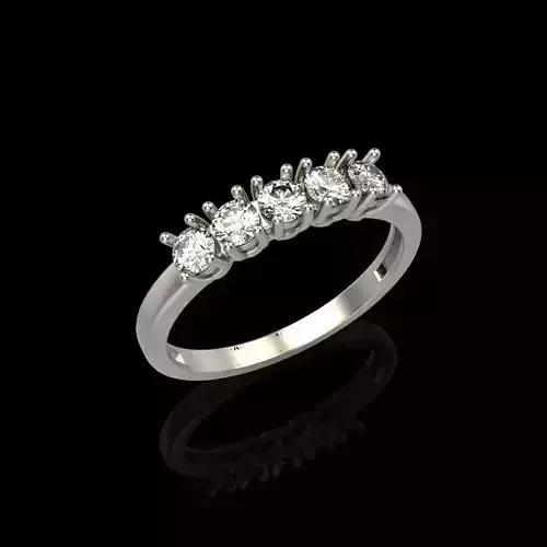 Wedding engagement women ring with diamonds 3dm stl 