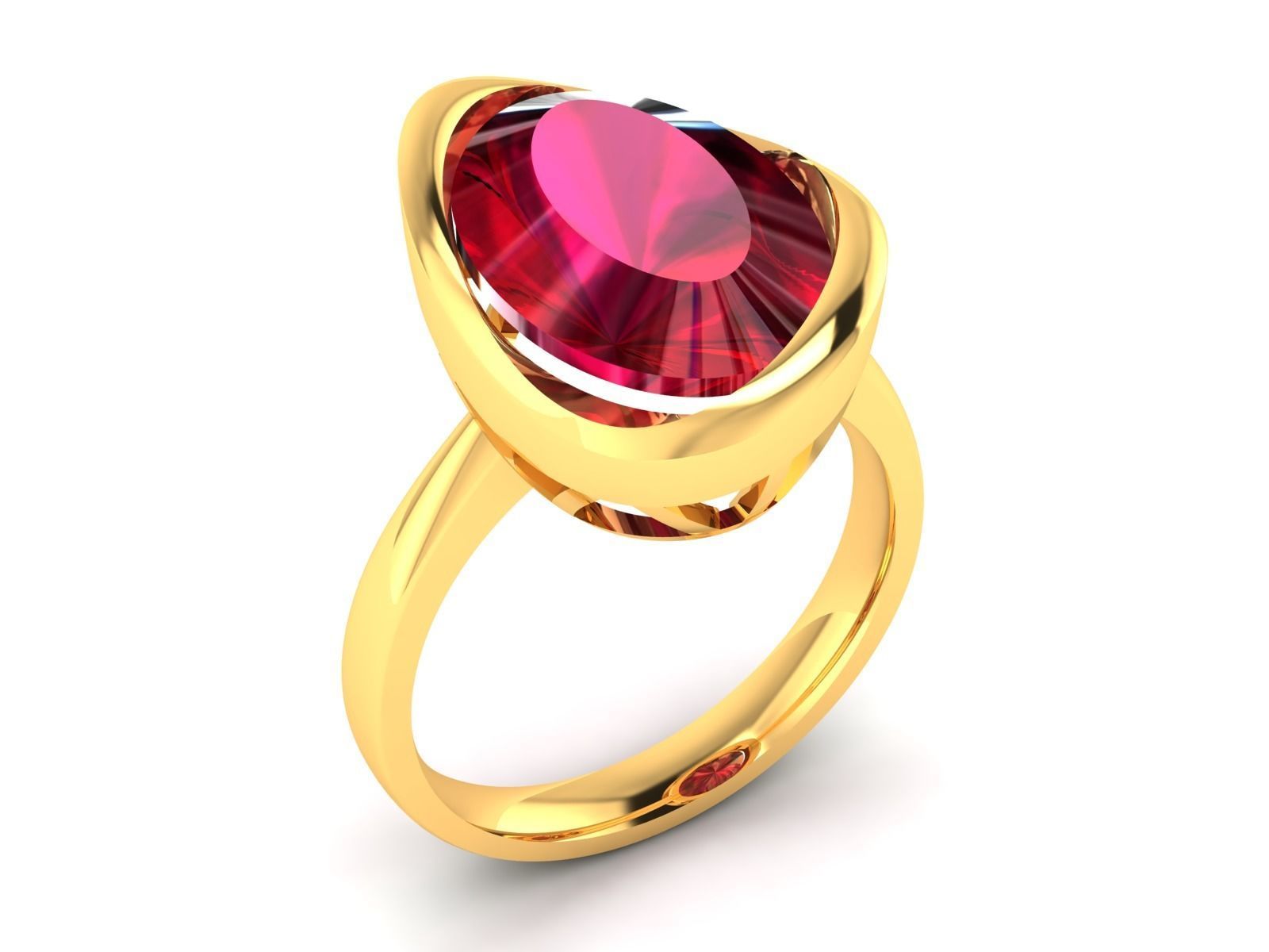 Women Ring 3dm render detail 3D print model_1