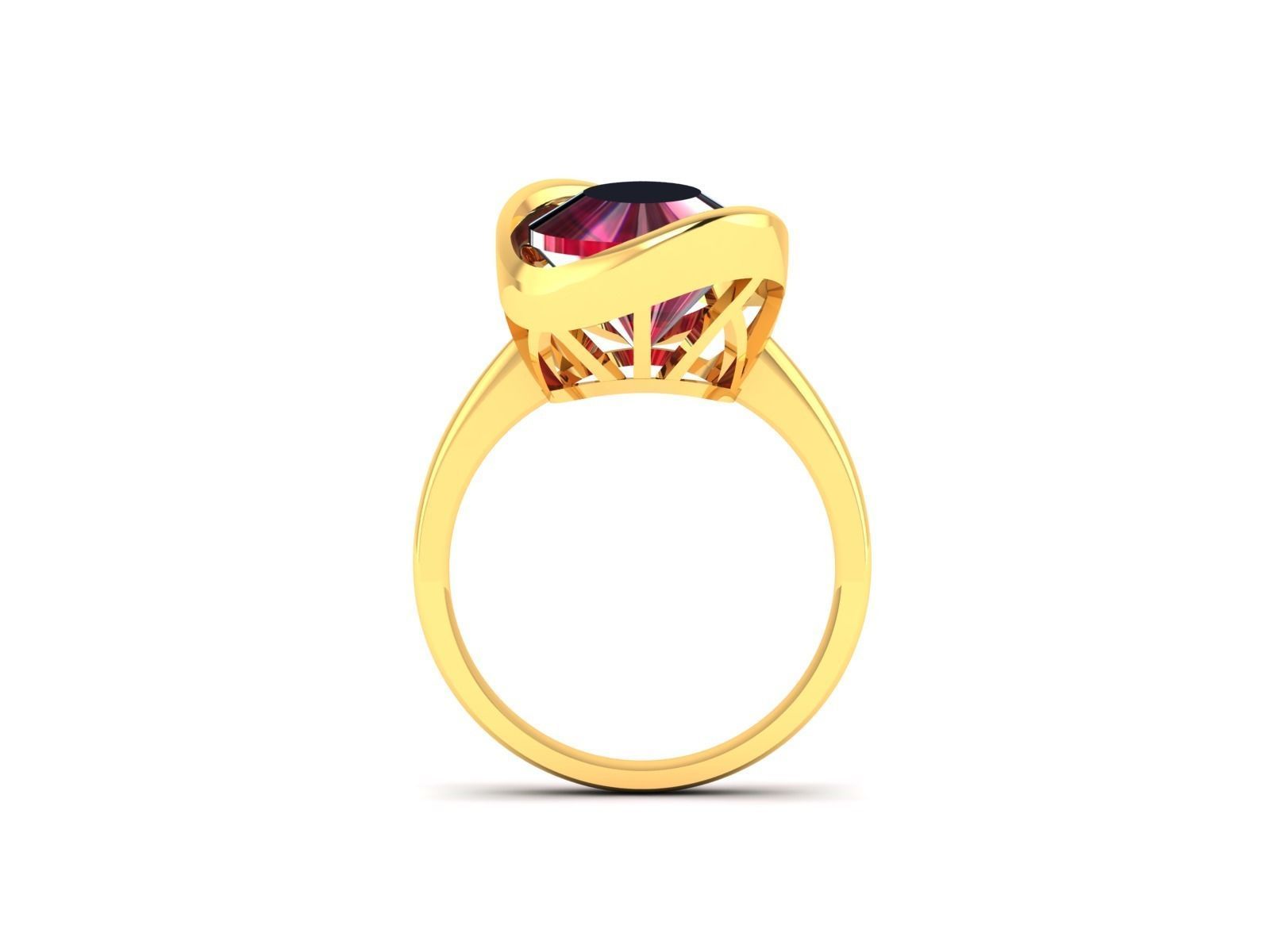 Women Ring 3dm render detail 3D print model_3