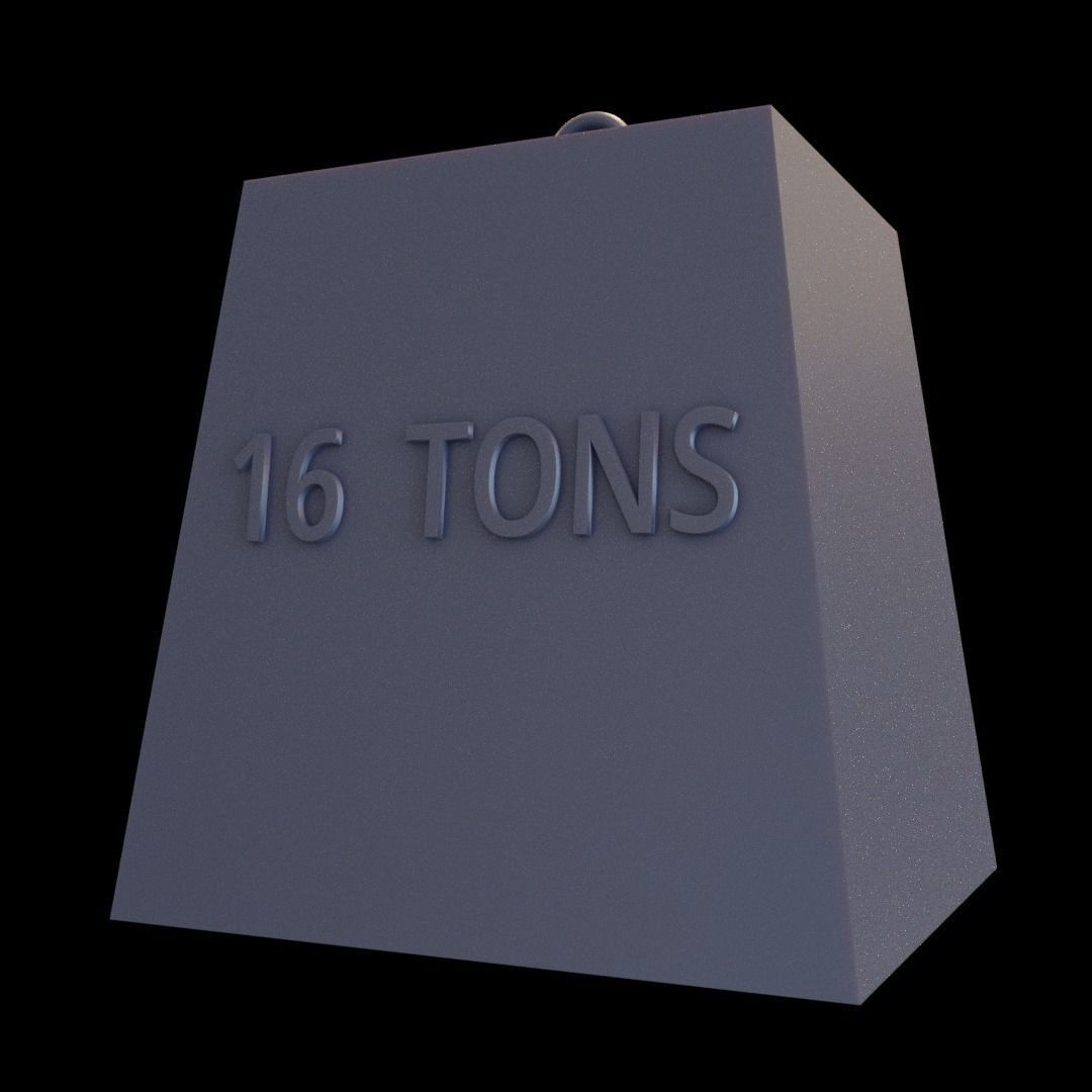 Monty Pythons Flying Circus 16 Ton Weight free 3D model 3D printable ...