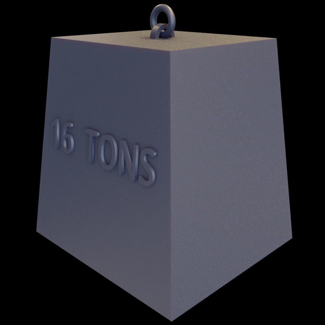 Monty Pythons Flying Circus 16 Ton Weight free 3D model 3D printable ...