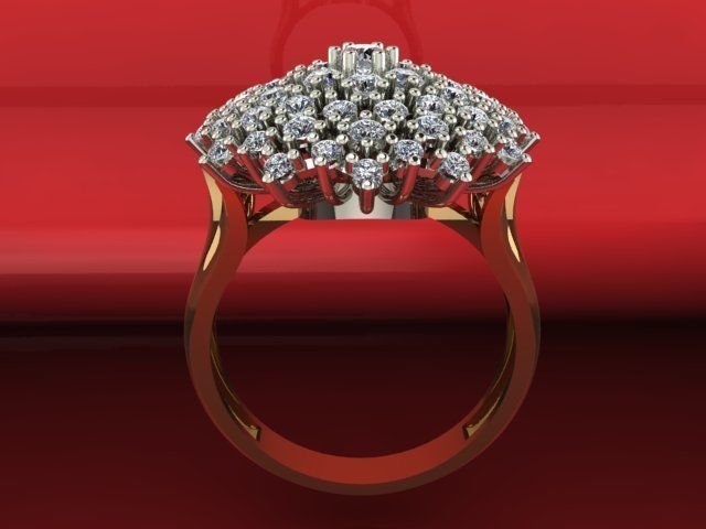 Dimonds Ring 3D print model_6