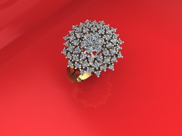 Dimonds Ring 3D print model_8