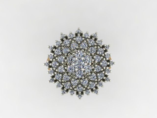 Dimonds Ring 3D print model_1