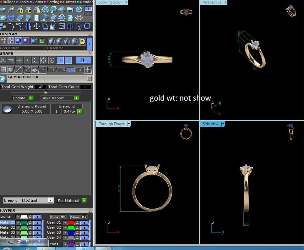 Women Ring 3dm render detail 3D print model_5
