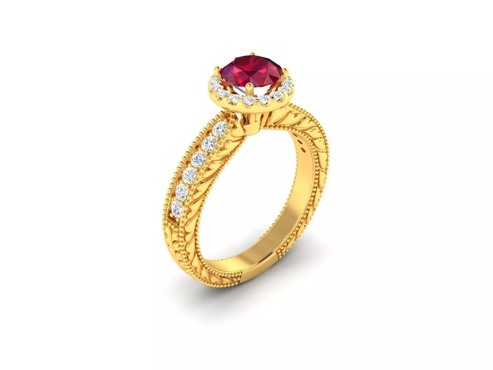 Women Ring 3dm render detail 3D print model_0