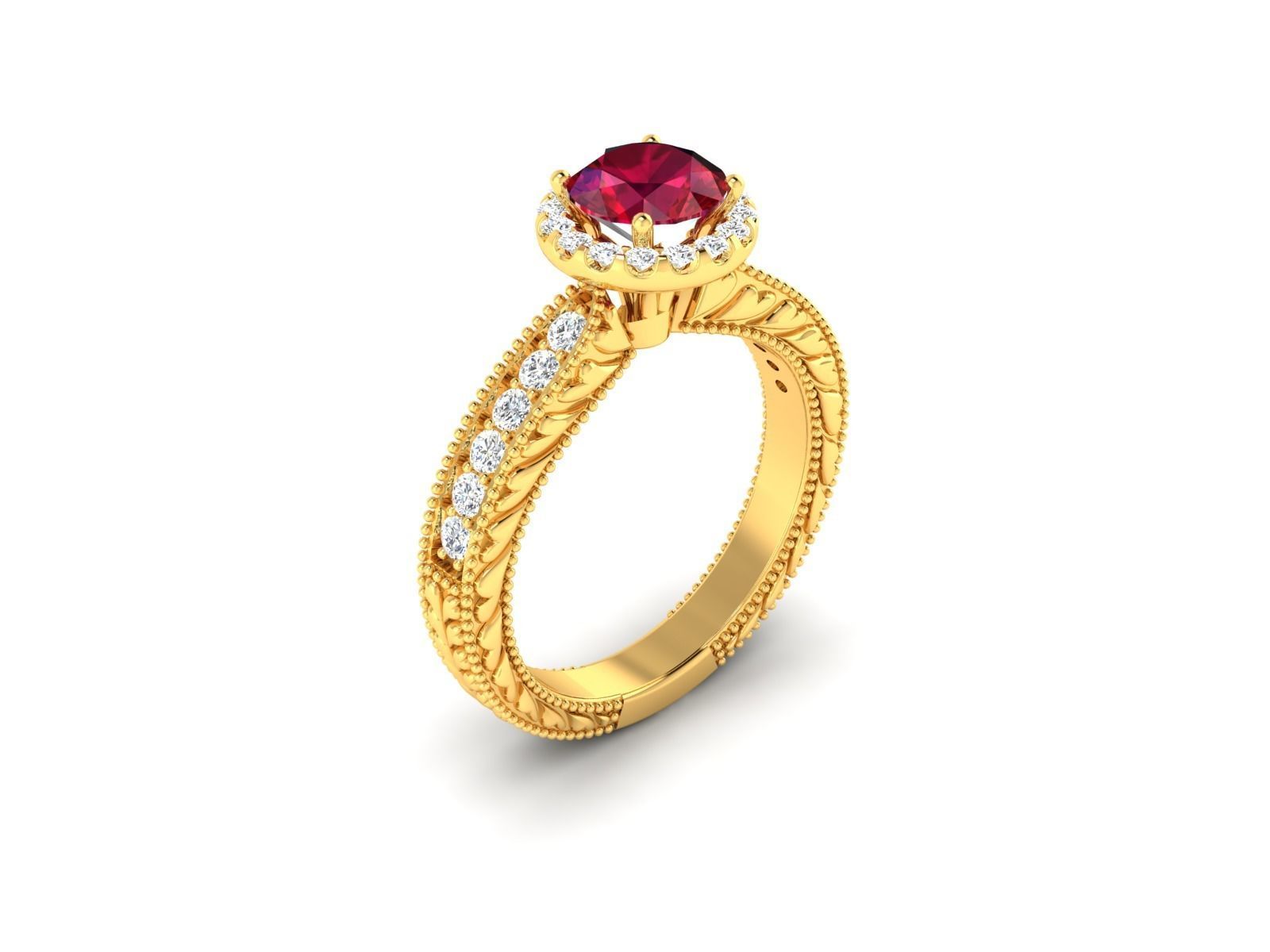 Women Ring 3dm render detail 3D print model_1