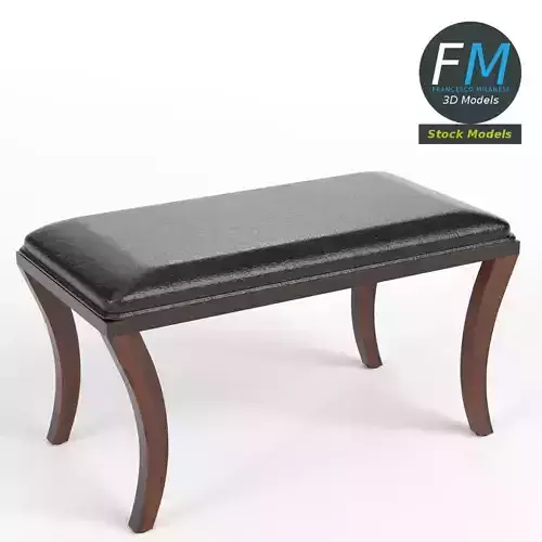 Klismos bench 3D model