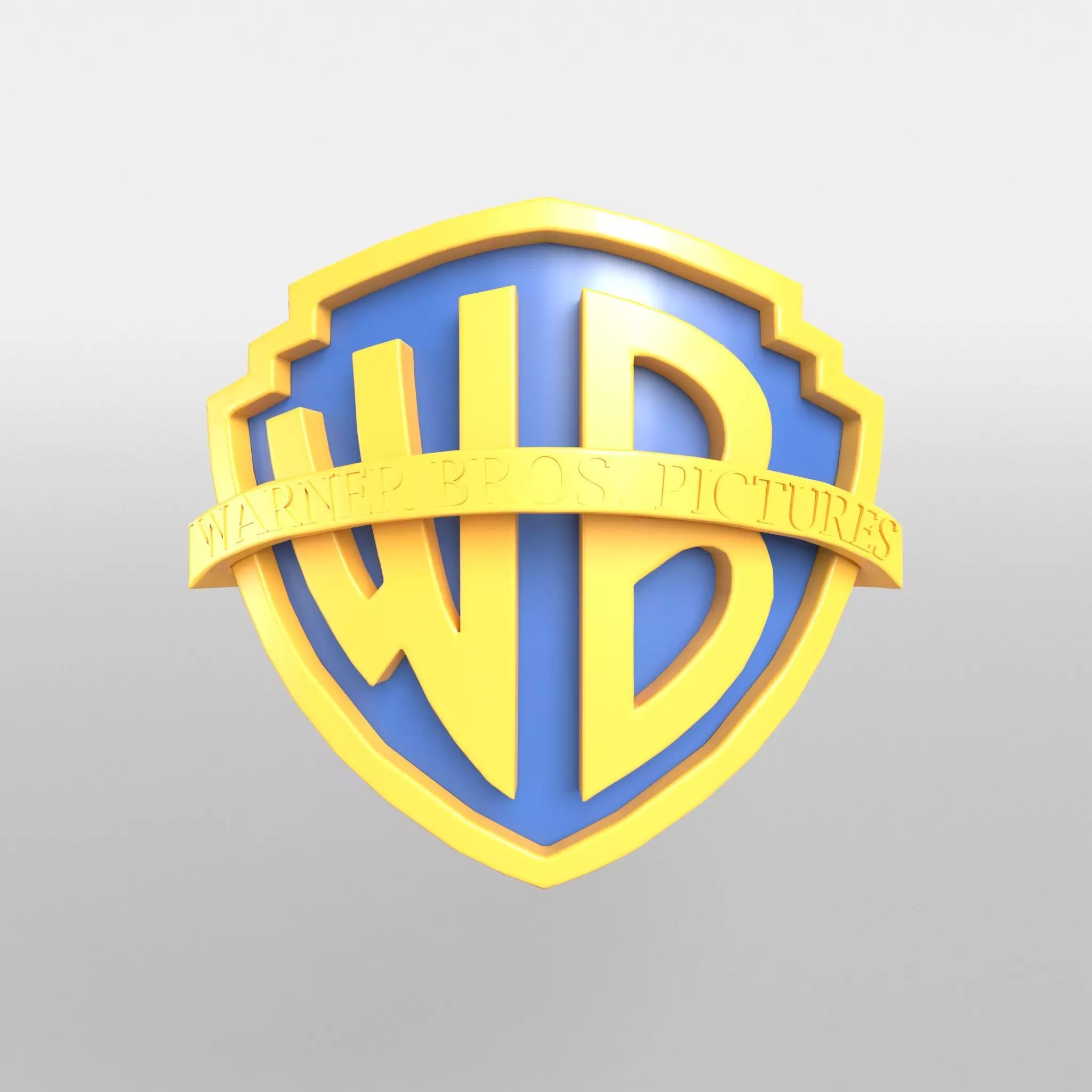 Warner Logo v2 001 Free low-poly 3D model