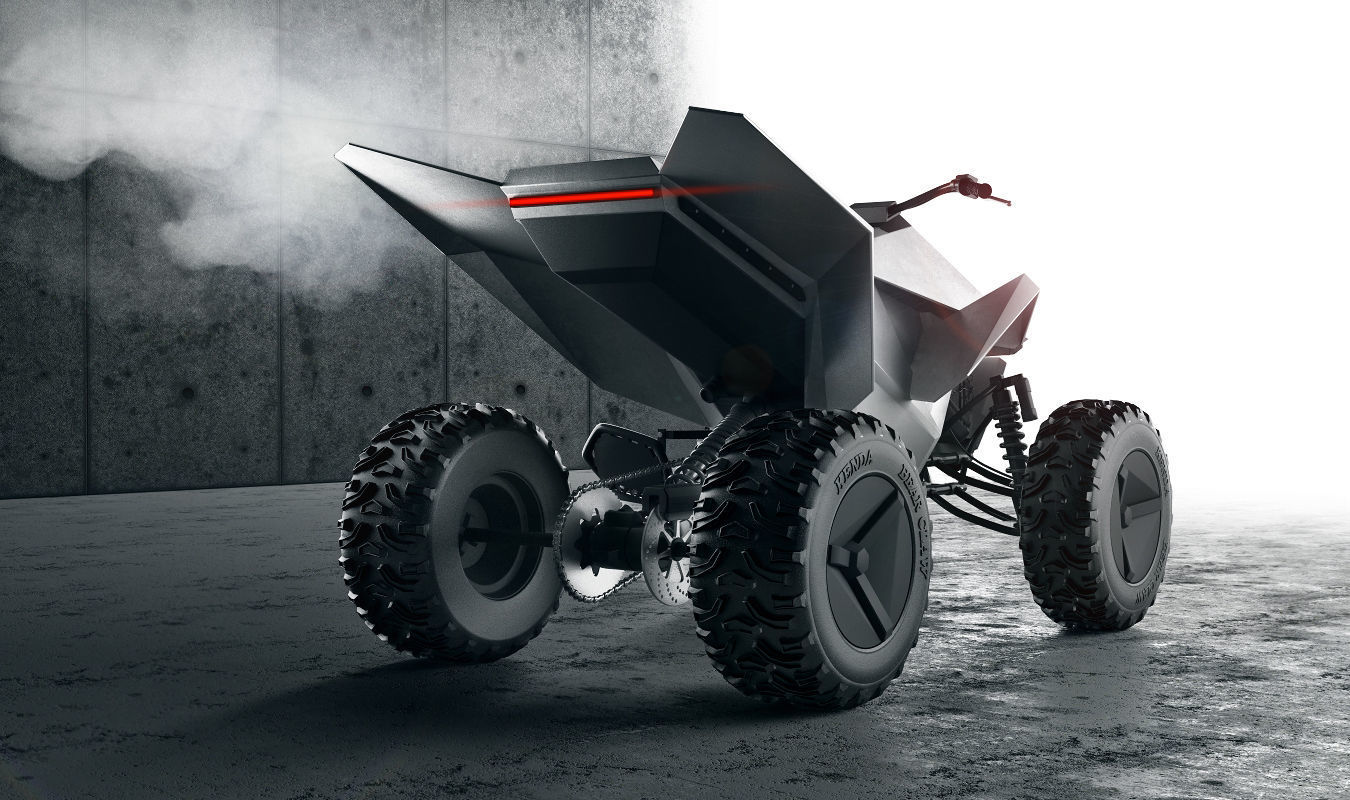 Tesla cyberquad ATV 3D model_1