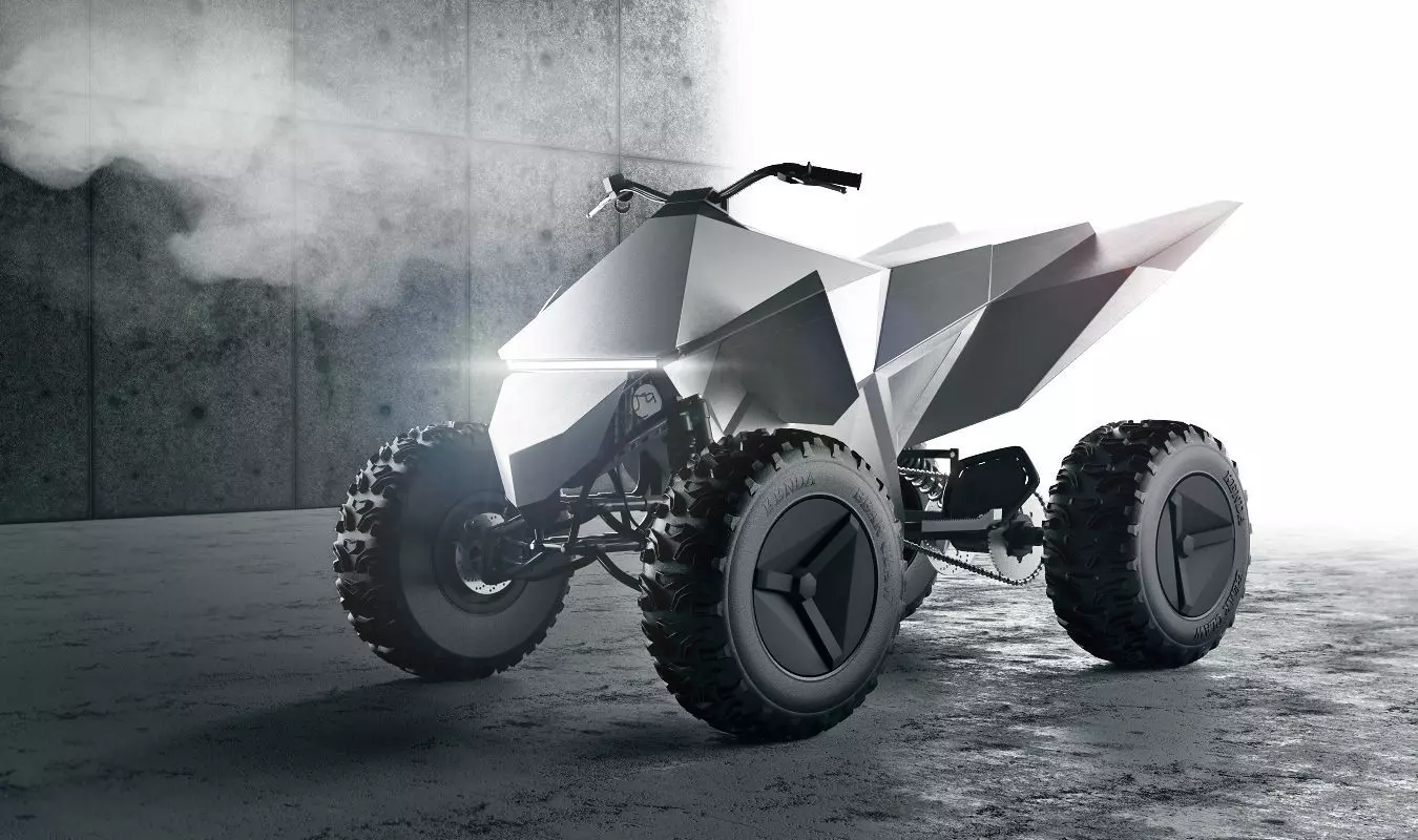 Tesla cyberquad ATV 3D model_0