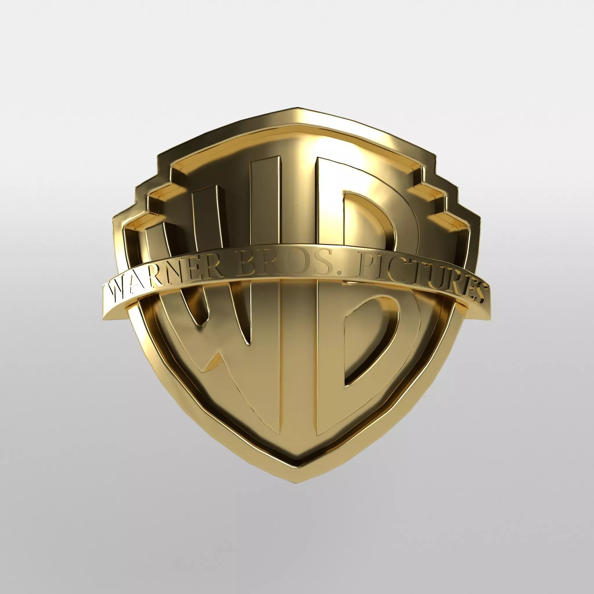 Warner Logo v2 002 Free low-poly 3D model