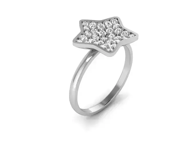 Women Star Ring 3dm render detail