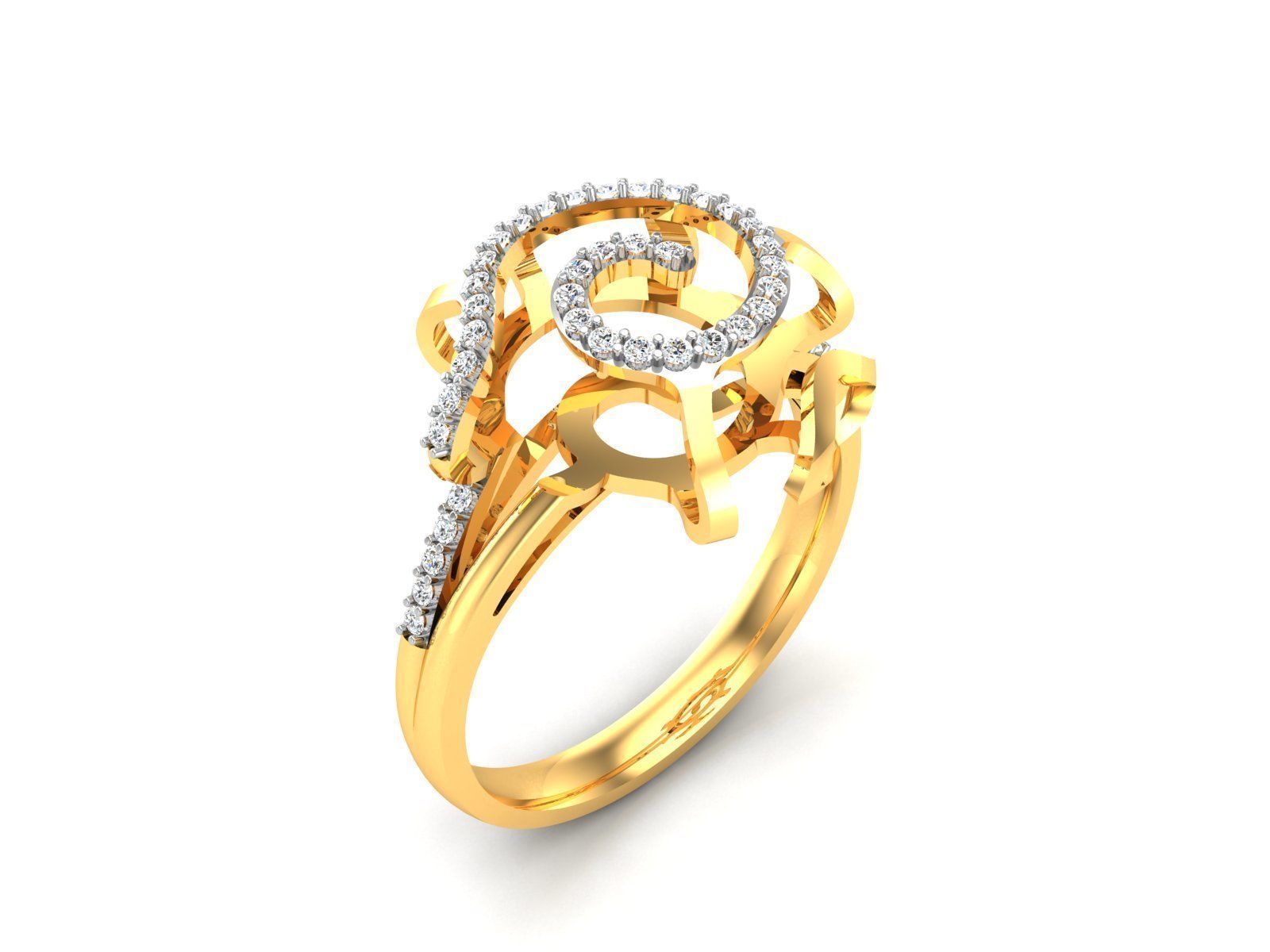 Women Ring 3dm render detail 3D print model_1