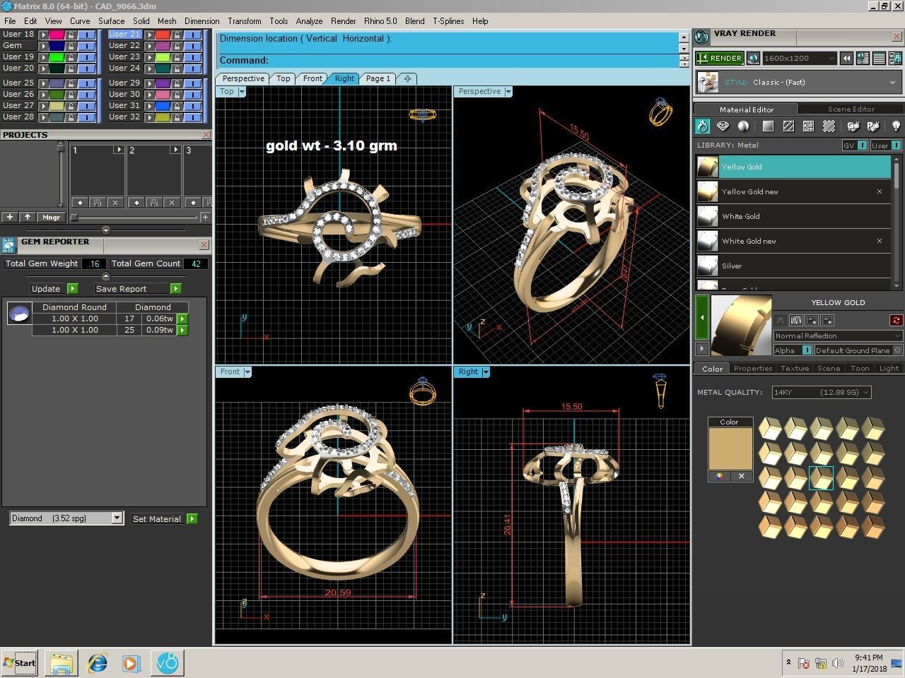 Women Ring 3dm render detail 3D print model_6