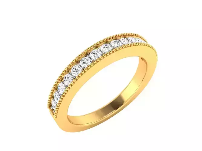 Women Band Ring 3dm render detail