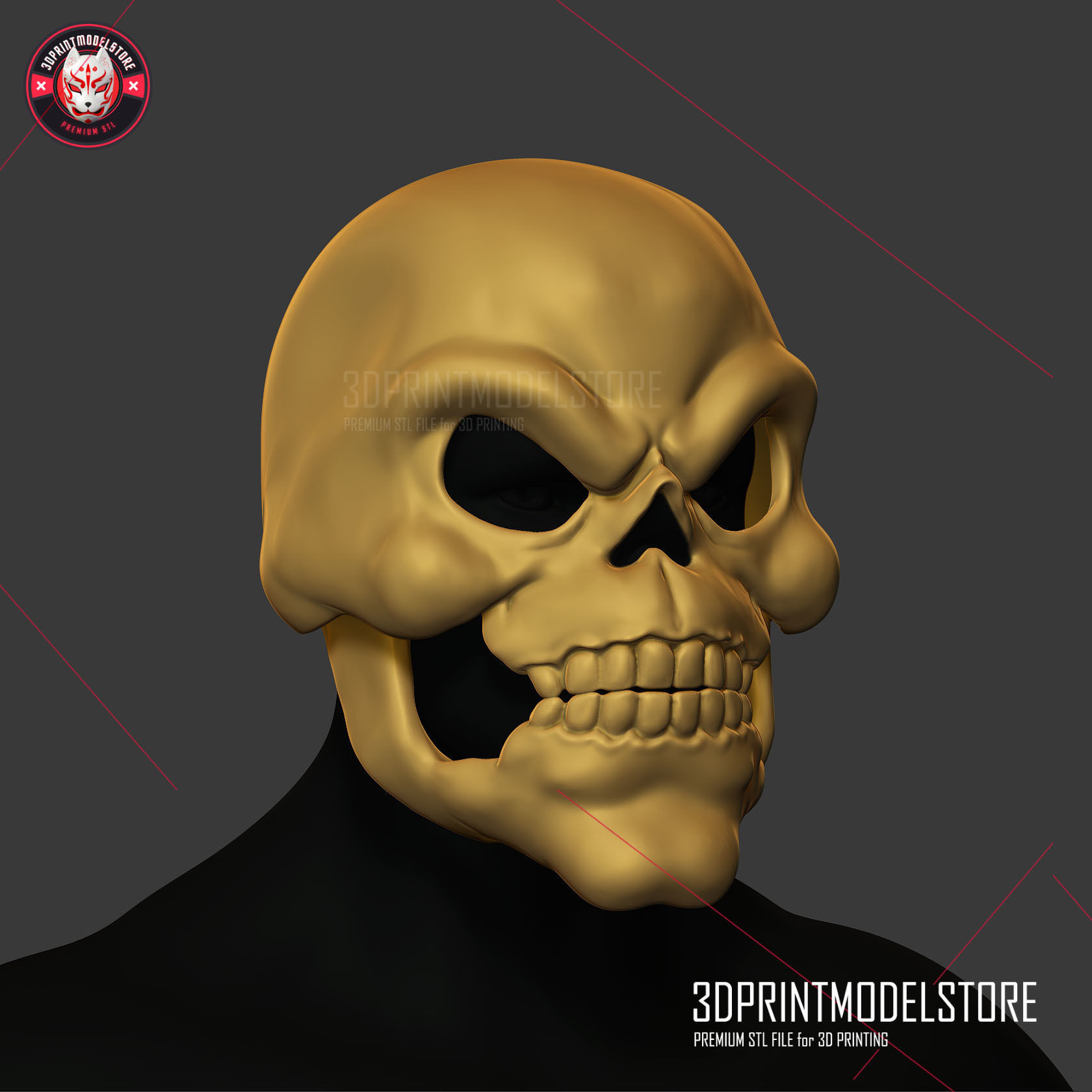 Skeletor Mask 1980 He-Man Masters Of The Universe 3D print model_9