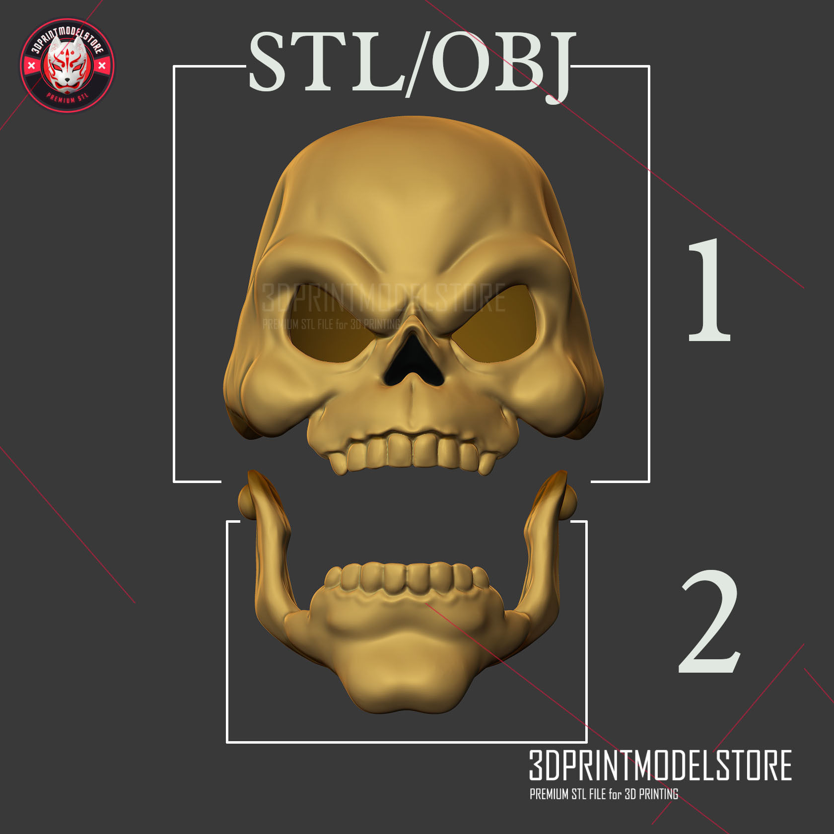 Skeletor Mask 1980 He-Man Masters Of The Universe 3D print model_13